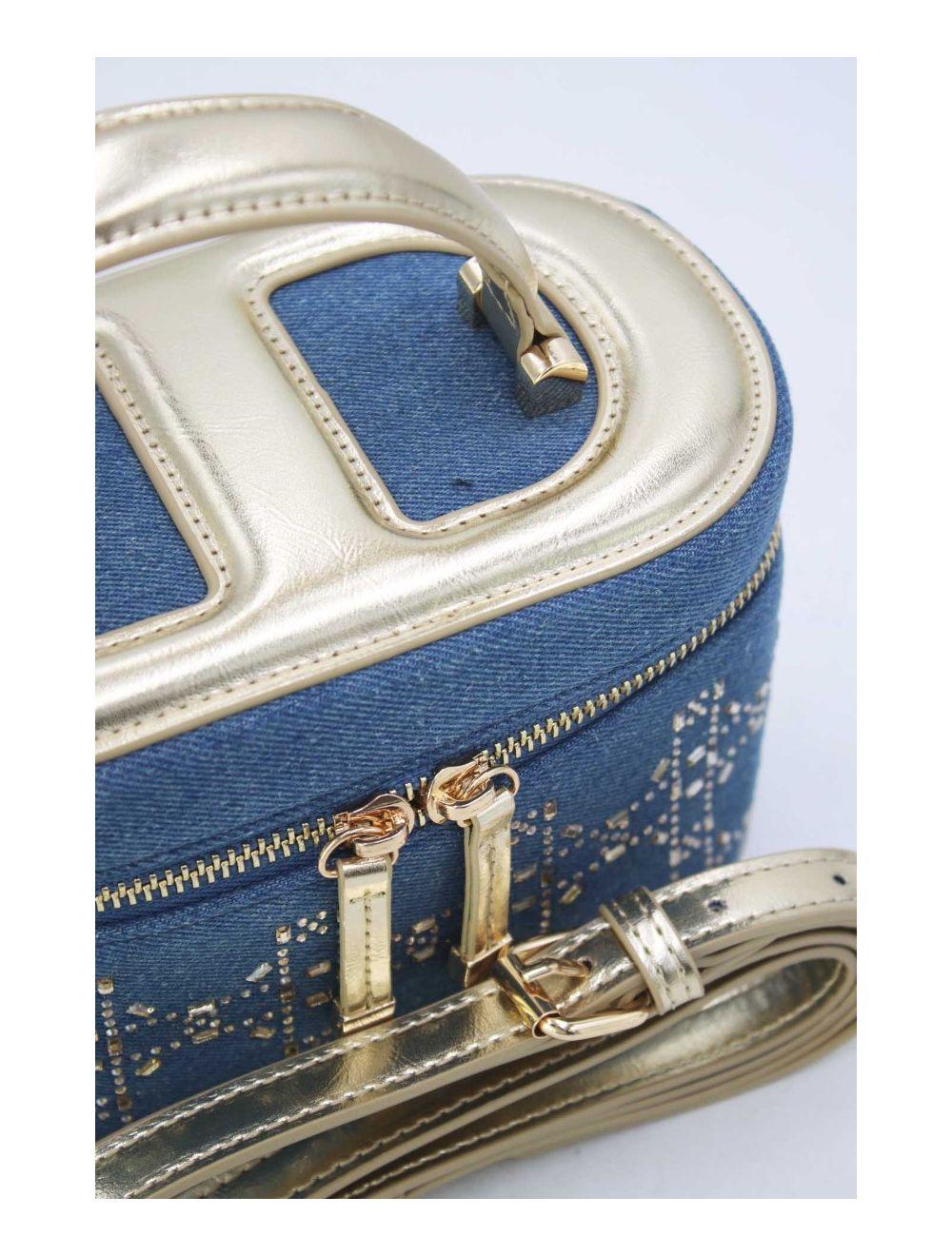 tom&eva Mini Sac à Main Jeans Orné Strasse 24P-5995-D.Blue/Gold