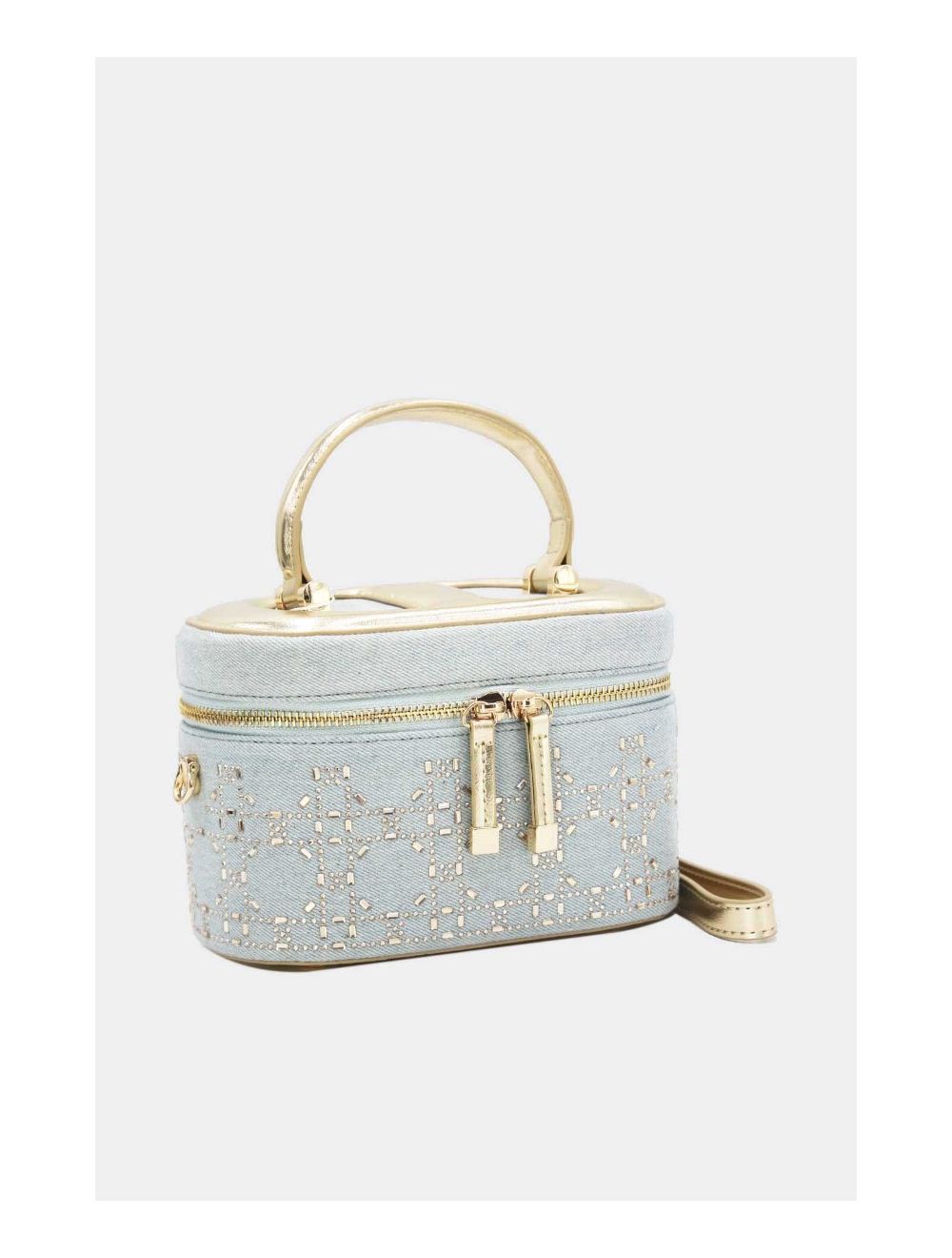Tom&eva Mini Sac à Main Jeans Orné Strasse 24P-5995-L.Blue/Gold