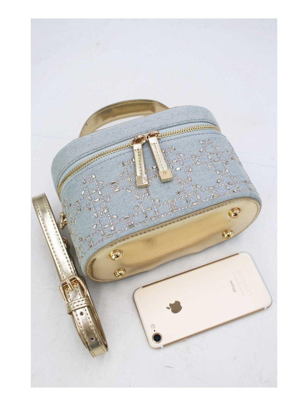 Tom&eva Mini Sac à Main Jeans Orné Strasse 24P-5995-L.Blue/Gold