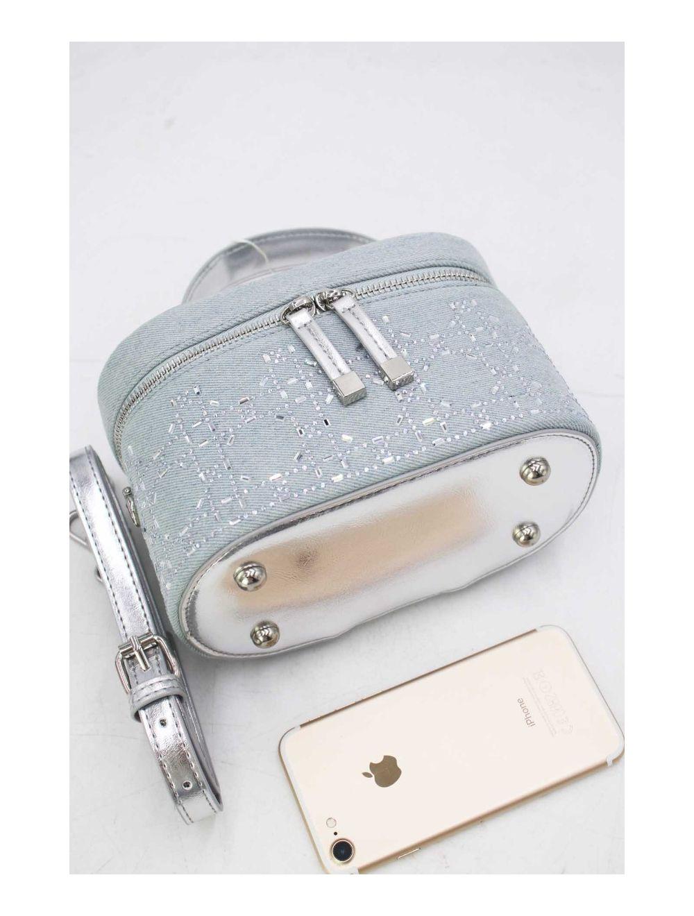 tom&eva Mini Sac à Main Jeans Orné Strasse 24P-5995-L.Blue/Silver