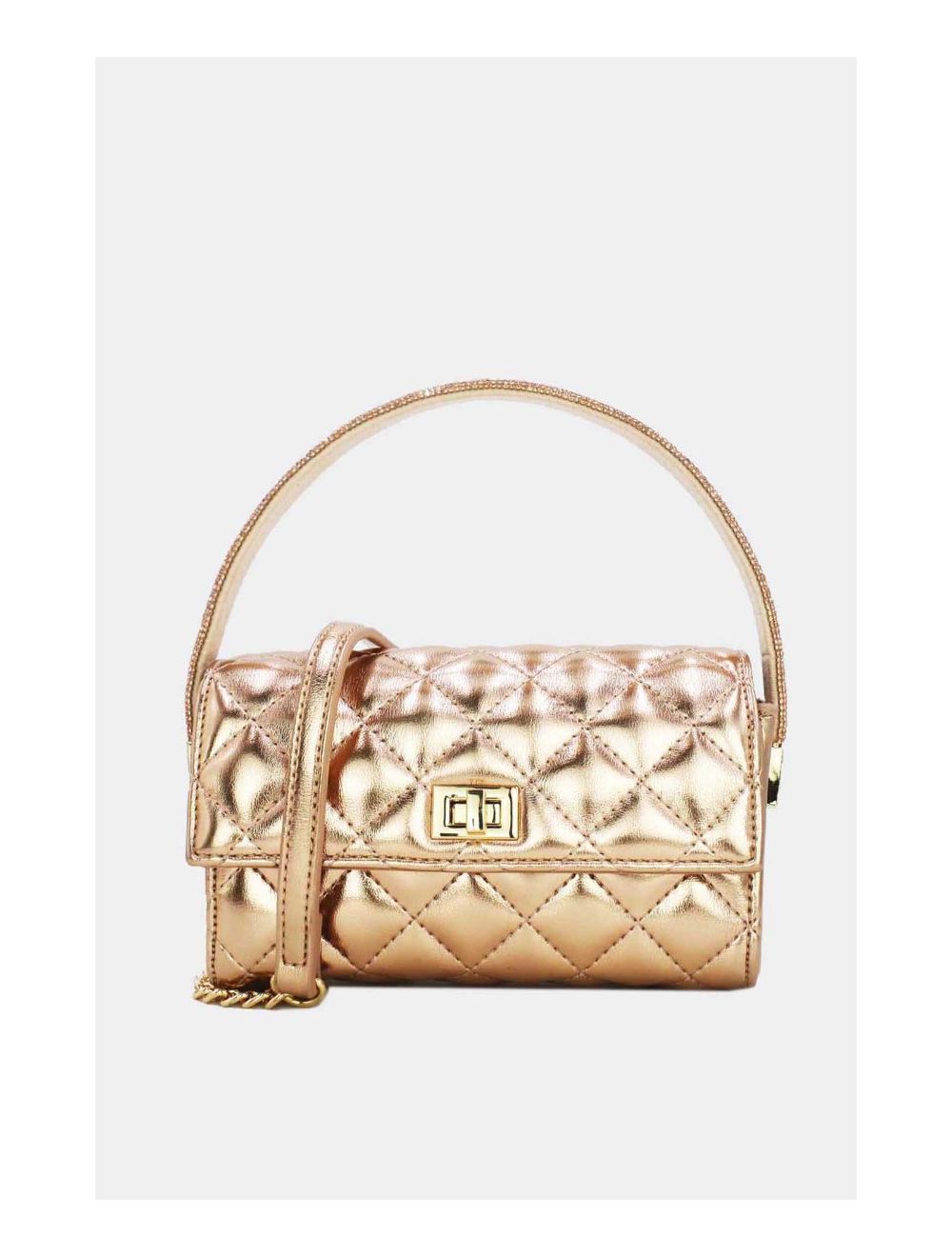 tom&eva Mini Sac à Main Matelassé-22P-5596-Champagne