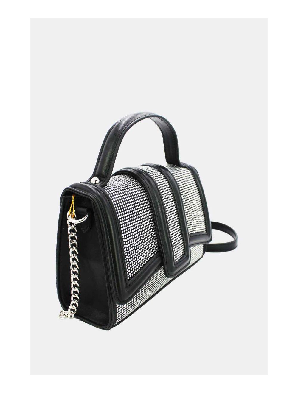 Tom&eva Mini Sac à Main Strassé Style Vintage 22B-5592-Black