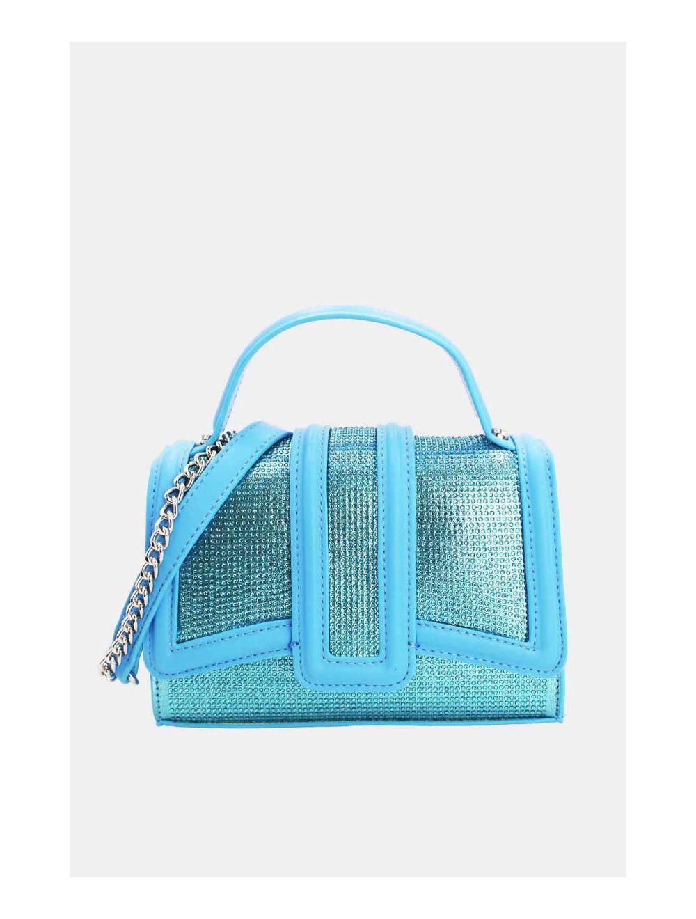 tom&eva Mini Sac à Main Strassé Style Vintage 22B-5592-Blue