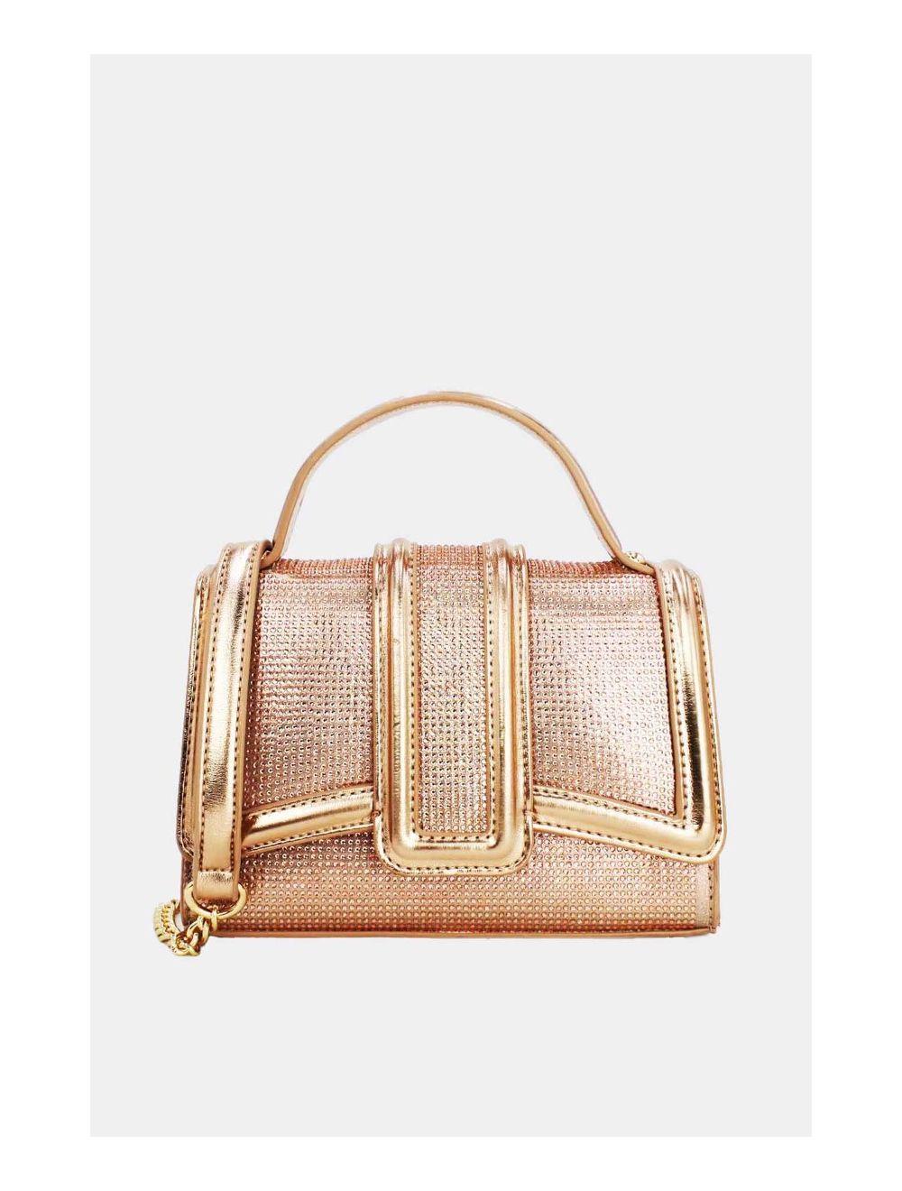 Tom&eva Mini Sac à Main Strassé Style Vintage 22B-5592-Champagne