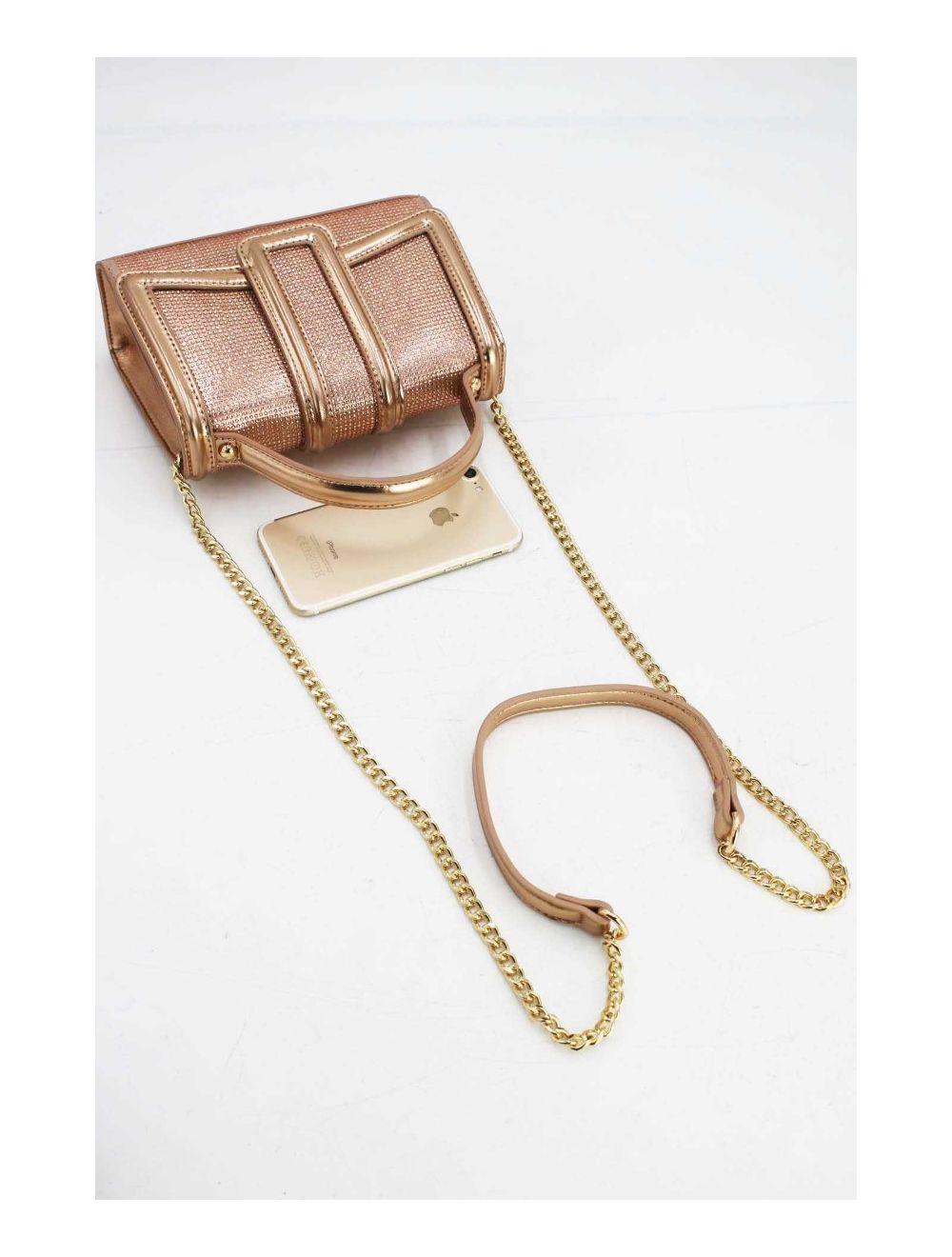 tom&eva Mini Sac à Main Strassé Style Vintage 22B-5592-Champagne