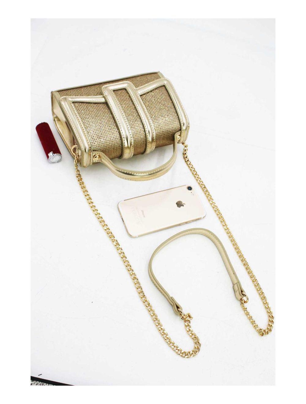 tom&eva Mini Sac à Main Strassé Style Vintage 22B-5592-Gold