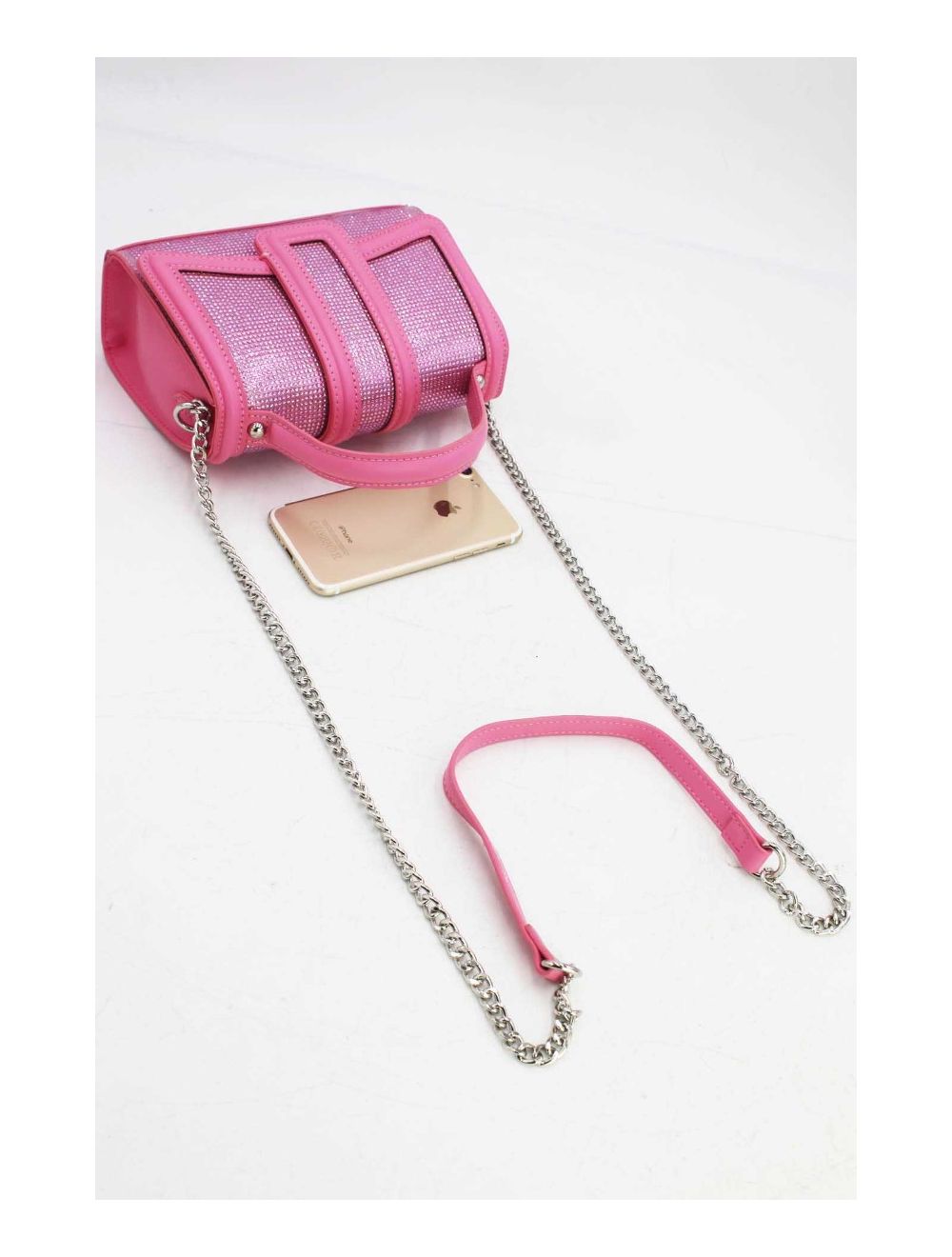 tom&eva Mini Sac à Main Strassé Style Vintage 22B-5592-Pink