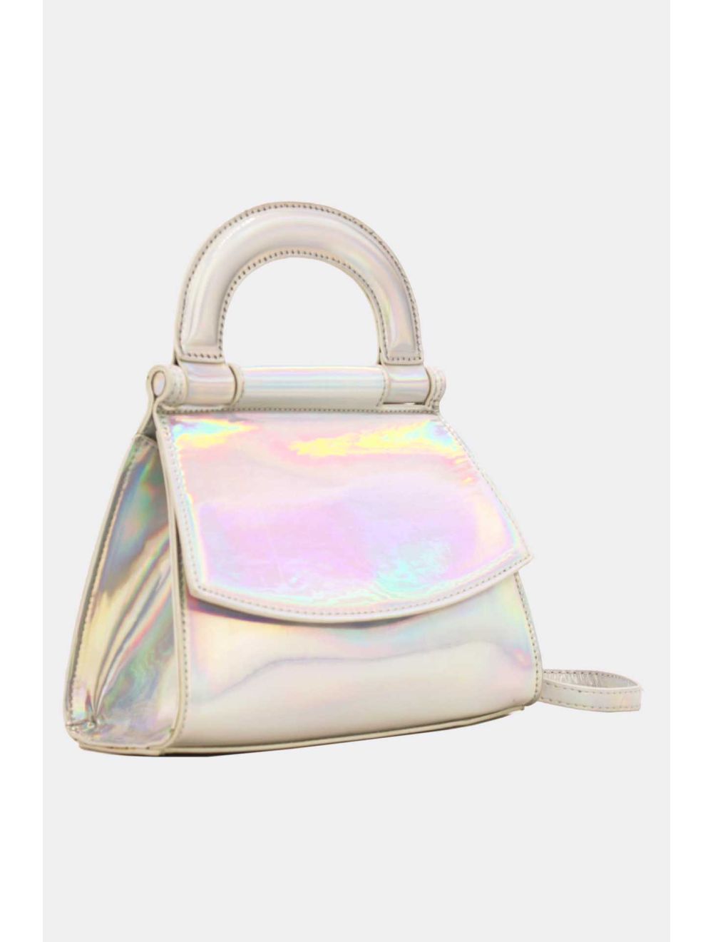 Tom&eva Mini Sac à Main Vernis Brillant 23P-5681-Argent