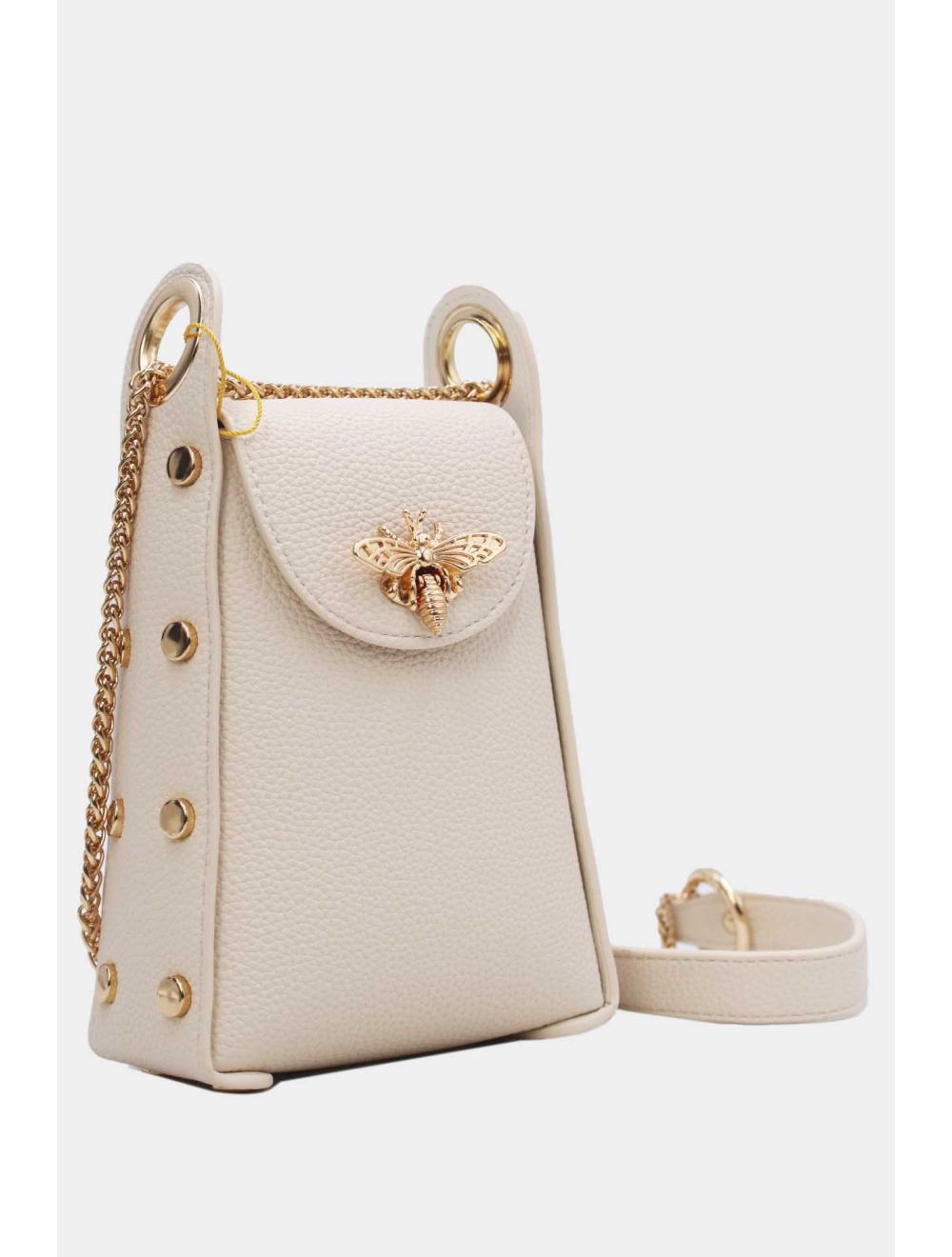 Tom&eva Mini Sac Abeille Pour Smartphone Chaîne Dorée-22P-5539-Abricot