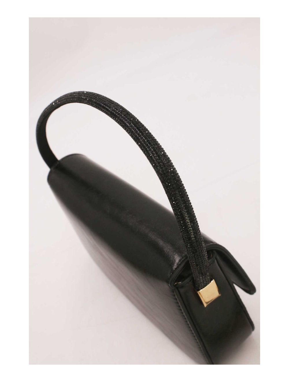 tom&eva Mini Sac Carré Métallique Brillant 23P-5737-Black/White