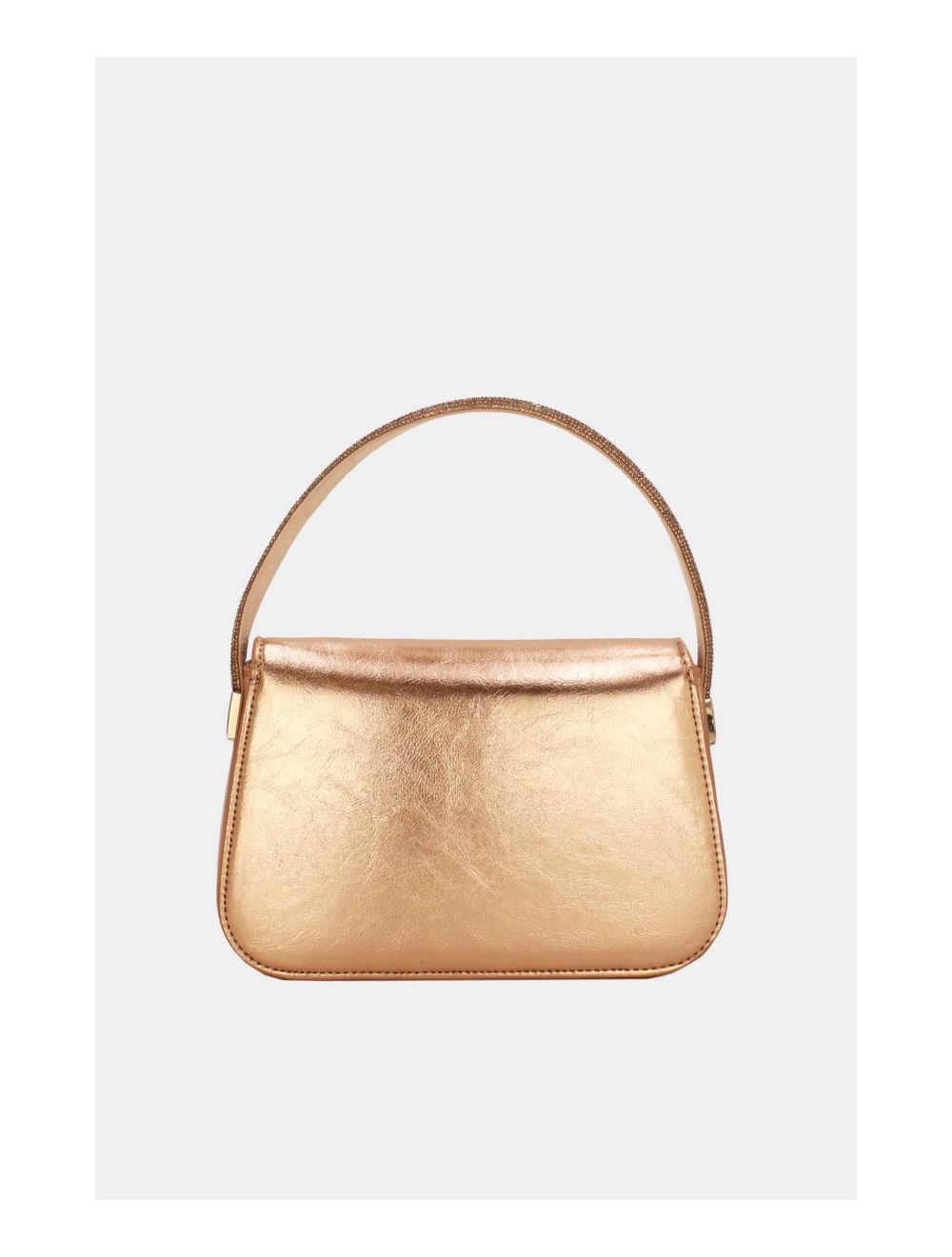 Tom&eva Mini Sac Carré Métallique Brillant 23P-5737-Champagne
