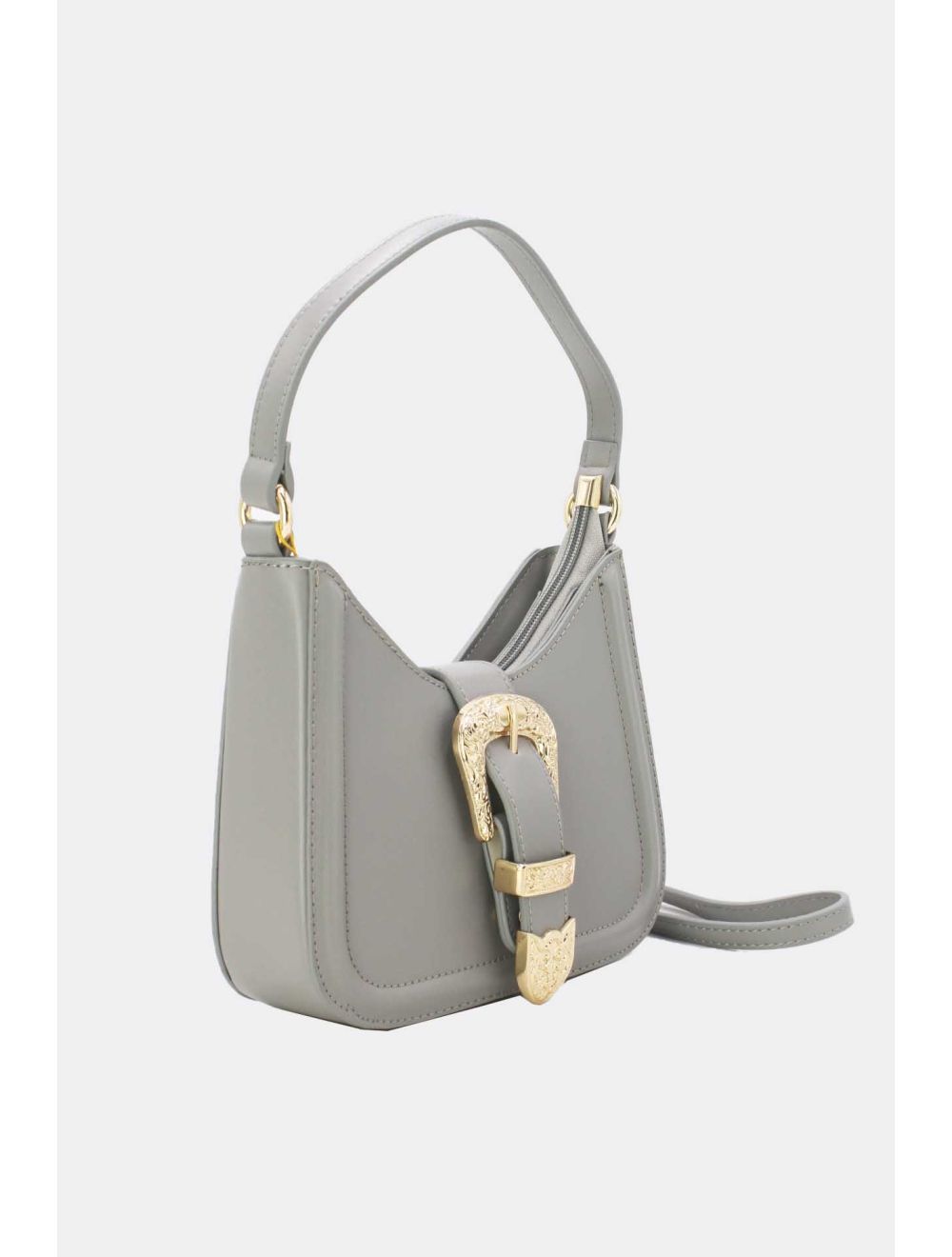 Tom&eva Mini Sac Porté épaule Avec Boucle Baroque -23P-5724-Gris