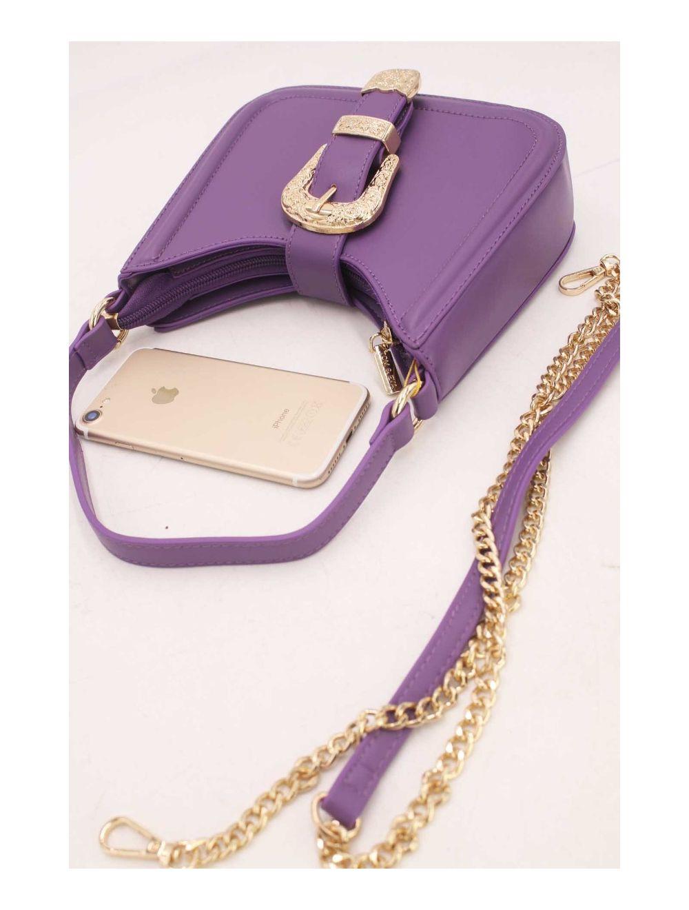 tom&eva Mini Sac Porté épaule Avec Boucle Baroque -23P-5724-Violet