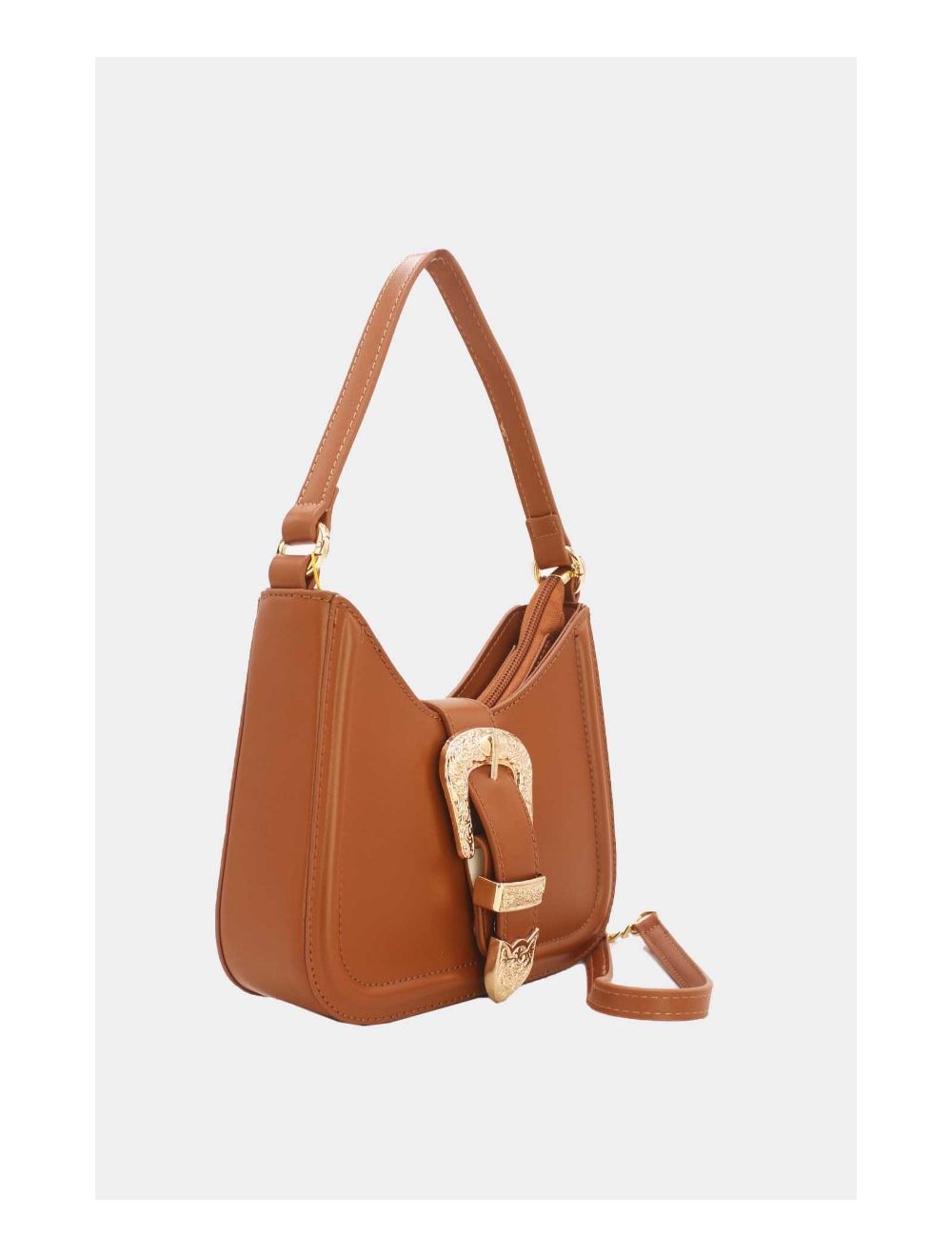 Tom&eva Mini Sac Porté épaule Avec Boucle Baroque -23P-5724-Marron
