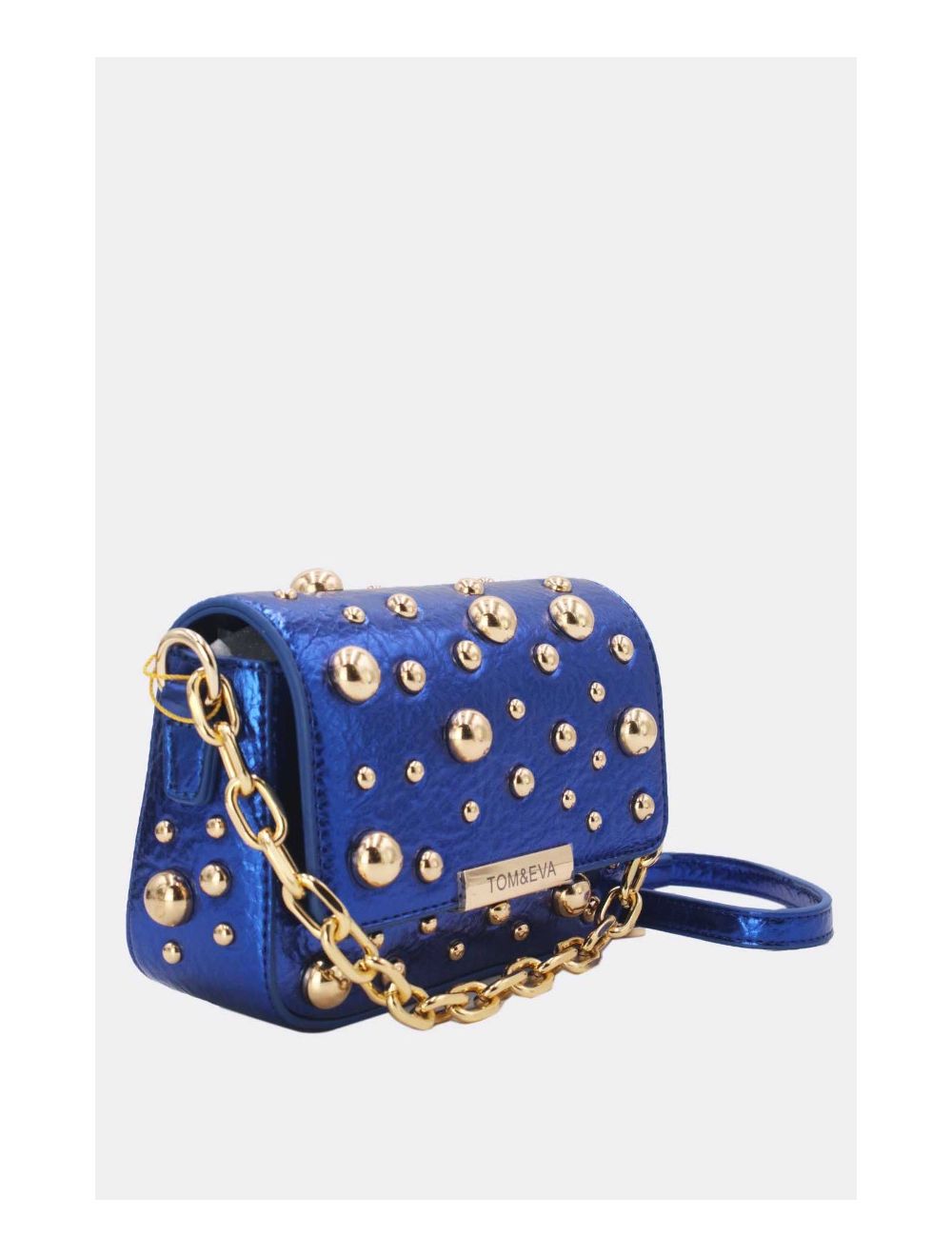 Tom&eva Petit Pochette Clouté Métallique 24P-5901-Bleu