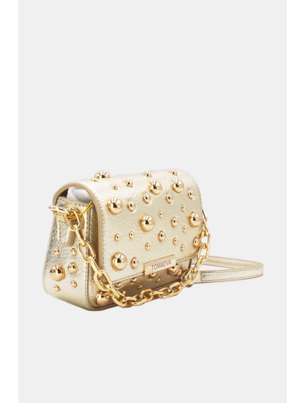 Tom&eva Petit Pochette Clouté Métallique 24P-5901-Or