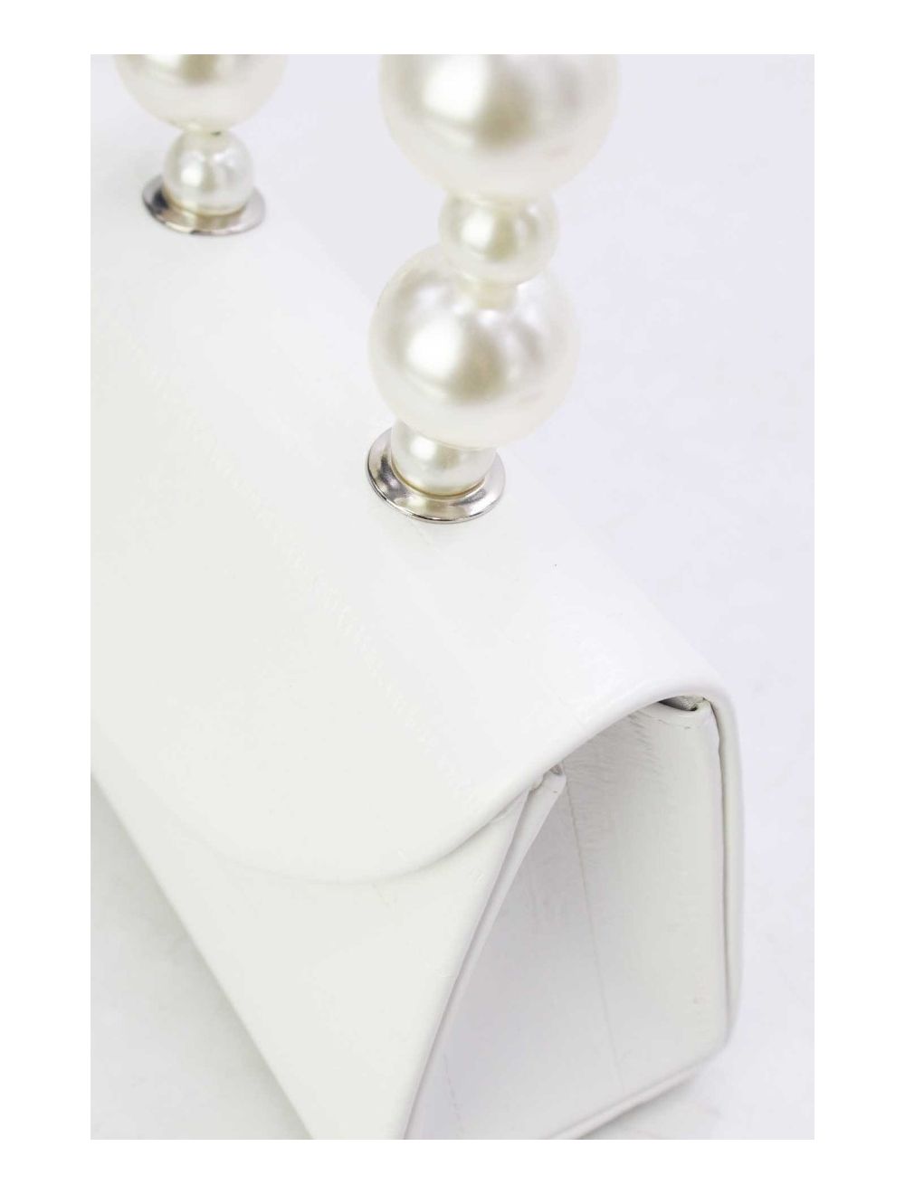Tom&eva Petit Sac à Main à Anse Perles 24P-5869-Blanc