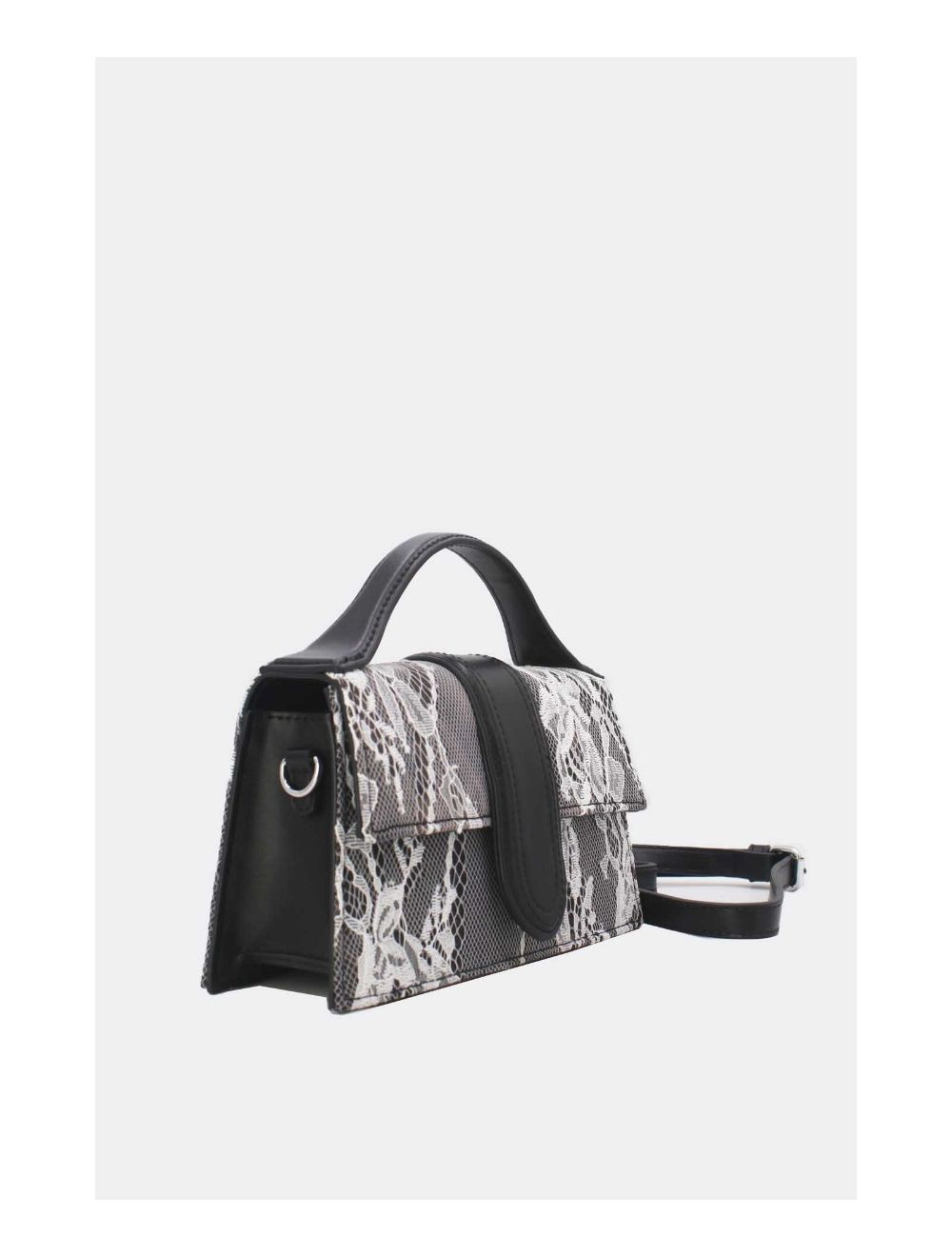 Tom&eva Petit Sac à Main à Languette 24P-5876-LACE/BLACK