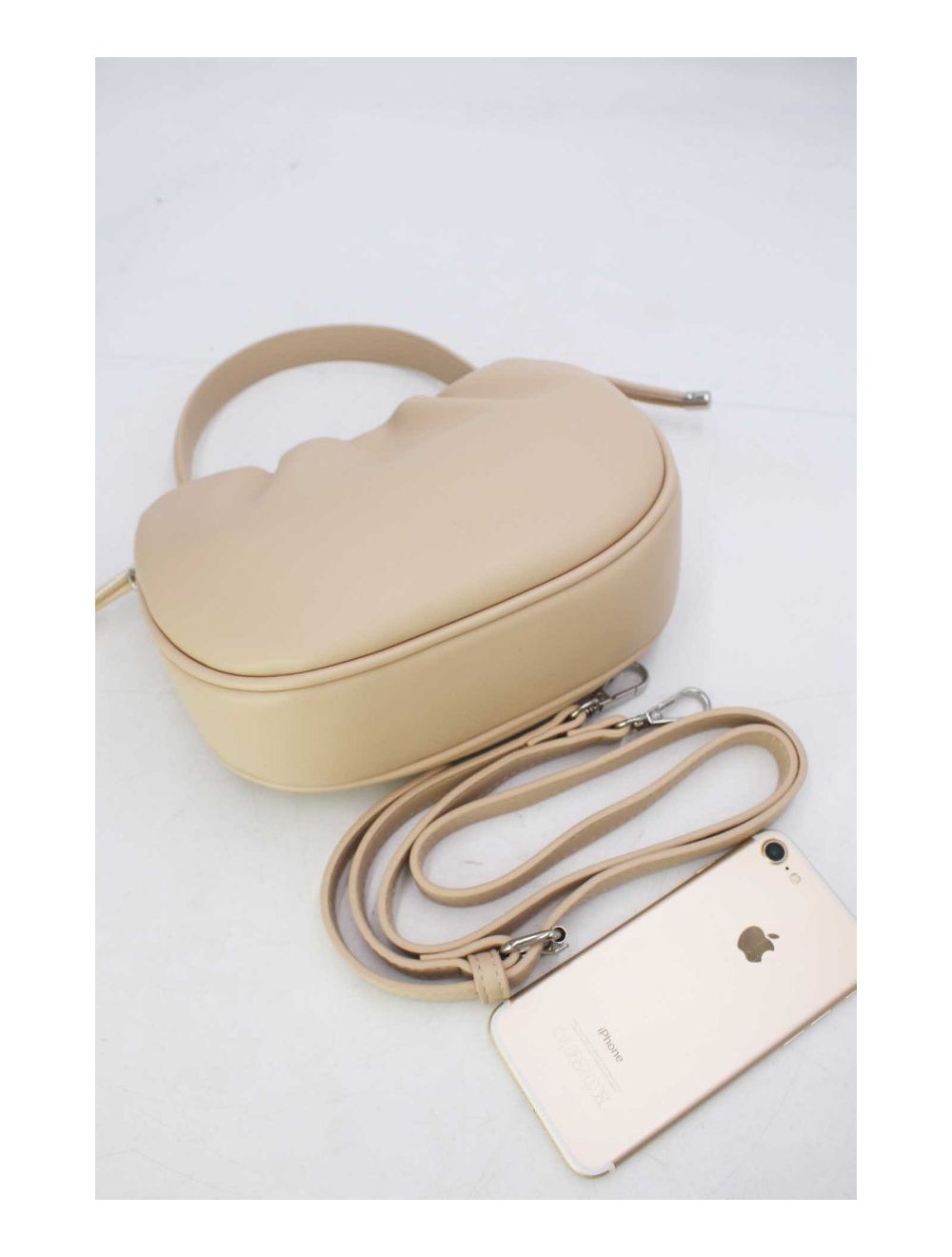 Tom&eva Petit Sac à Main Effet Cuir D'Agneau 24P-5992-Abricot