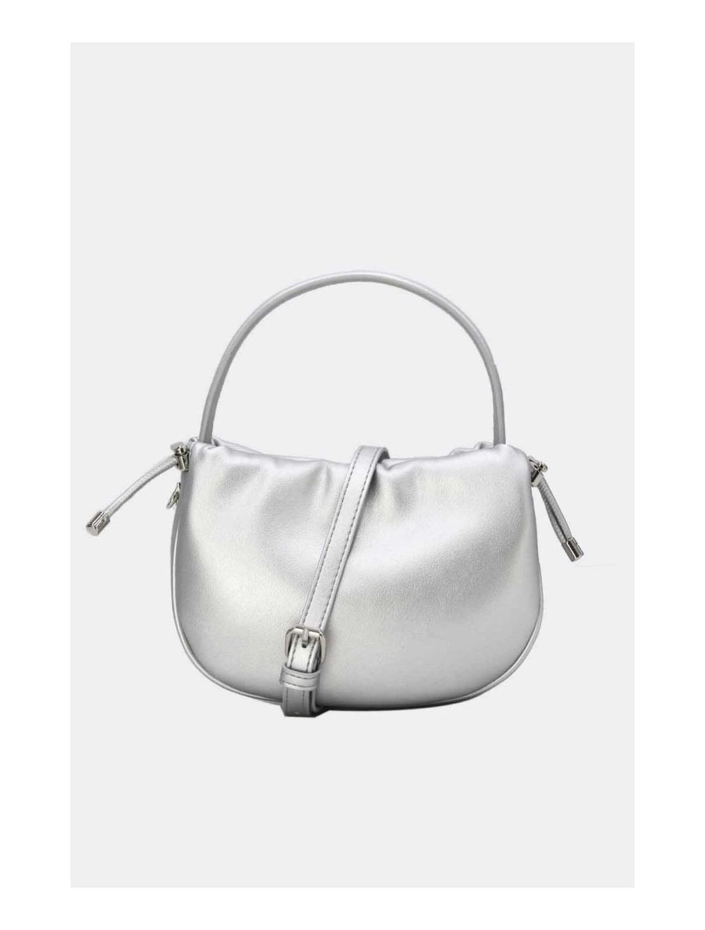 Tom&eva Petit Sac à Main Effet Cuir D'Agneau 24P-5992-Argenté