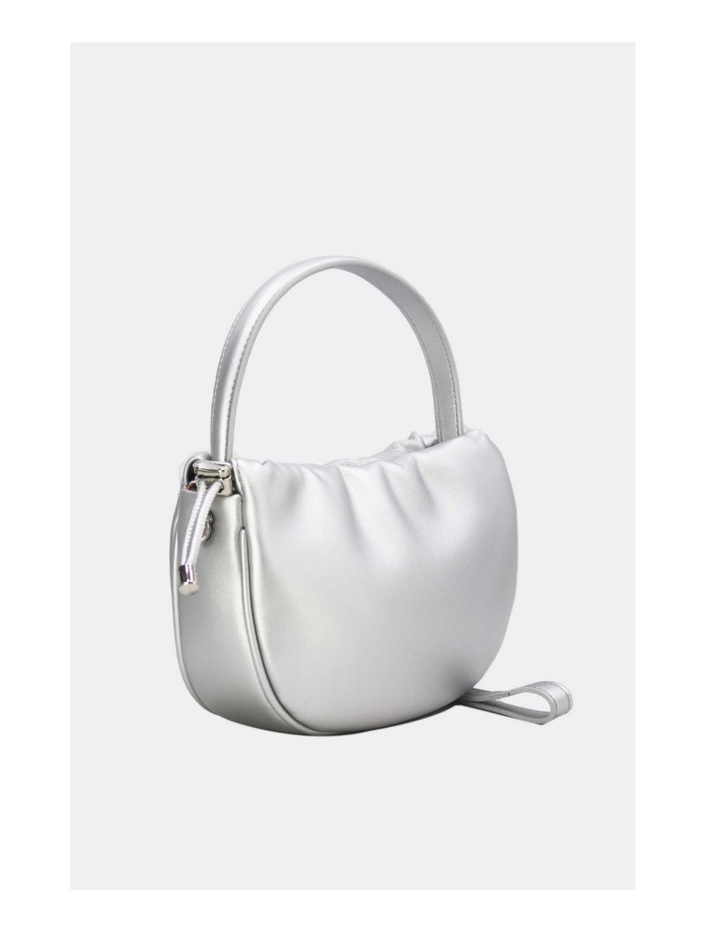 Tom&eva Petit Sac à Main Effet Cuir D'Agneau 24P-5992-Argenté