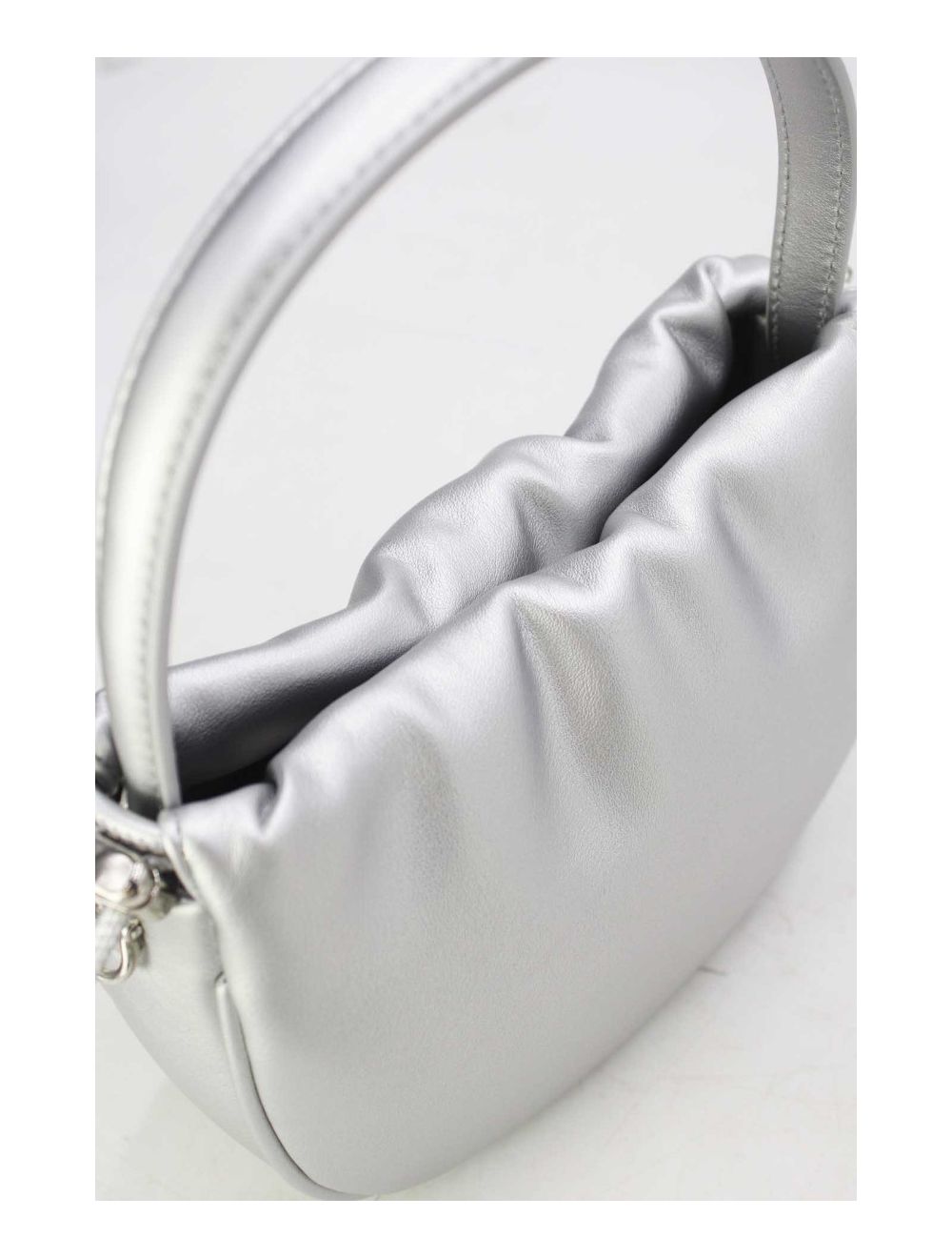 tom&eva Petit Sac à Main Effet Cuir d'Agneau 24P-5992-Argenté