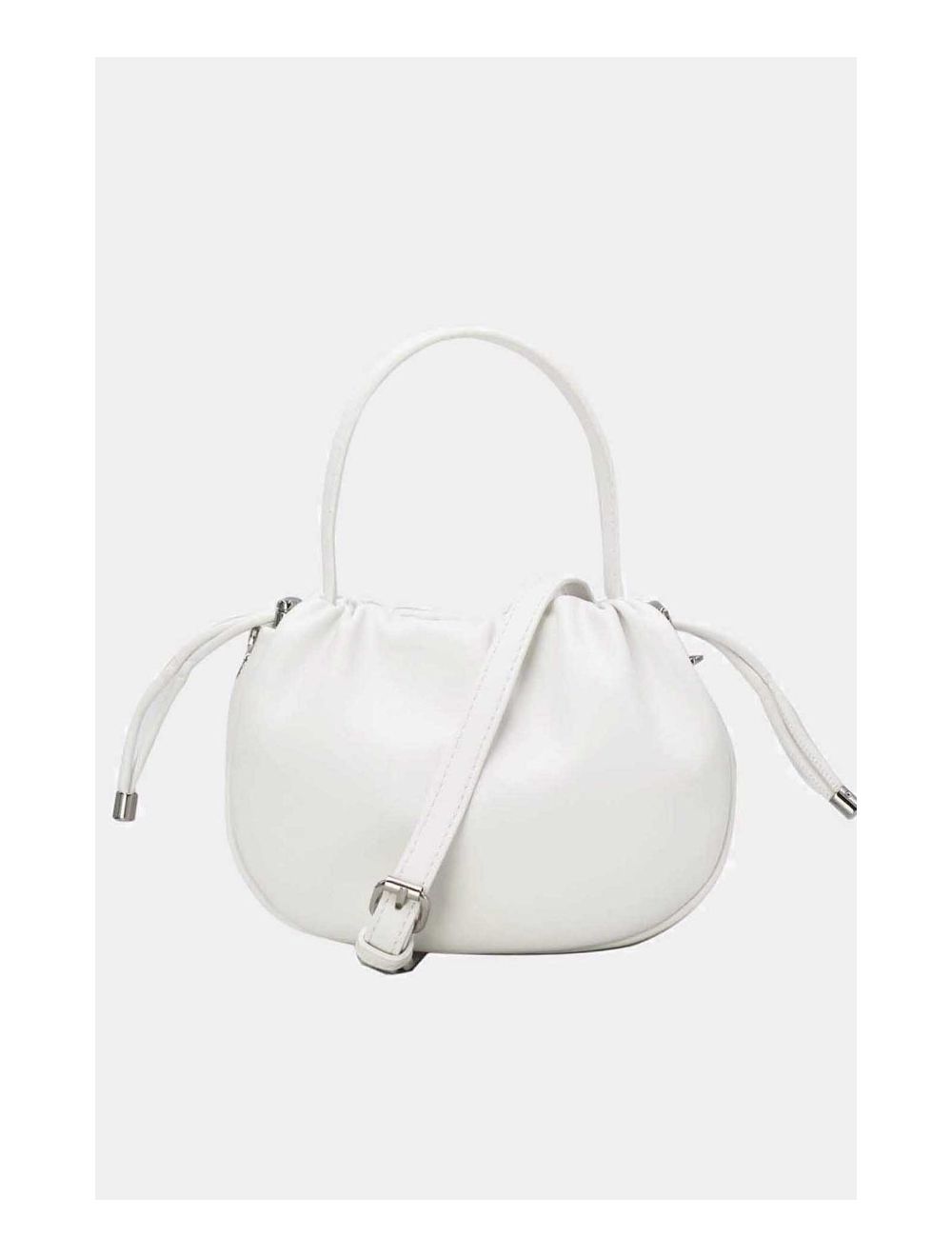 Tom&eva Petit Sac à Main Effet Cuir D'Agneau 24P-5992-Blanc