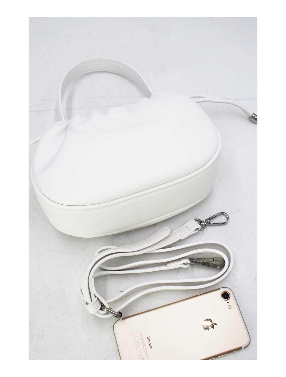 Tom&eva Petit Sac à Main Effet Cuir D'Agneau 24P-5992-Blanc