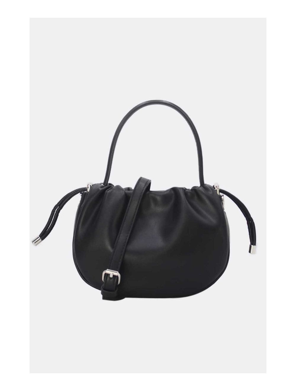 Tom&eva Petit Sac à Main Effet Cuir D'Agneau 24P-5992-Noir