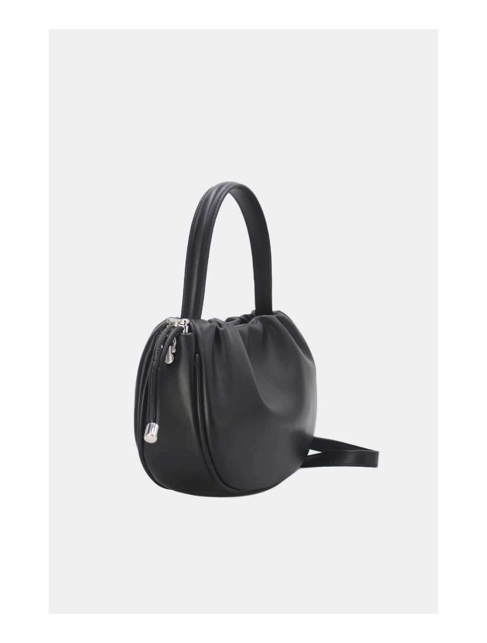 Tom&eva Petit Sac à Main Effet Cuir D'Agneau 24P-5992-Noir