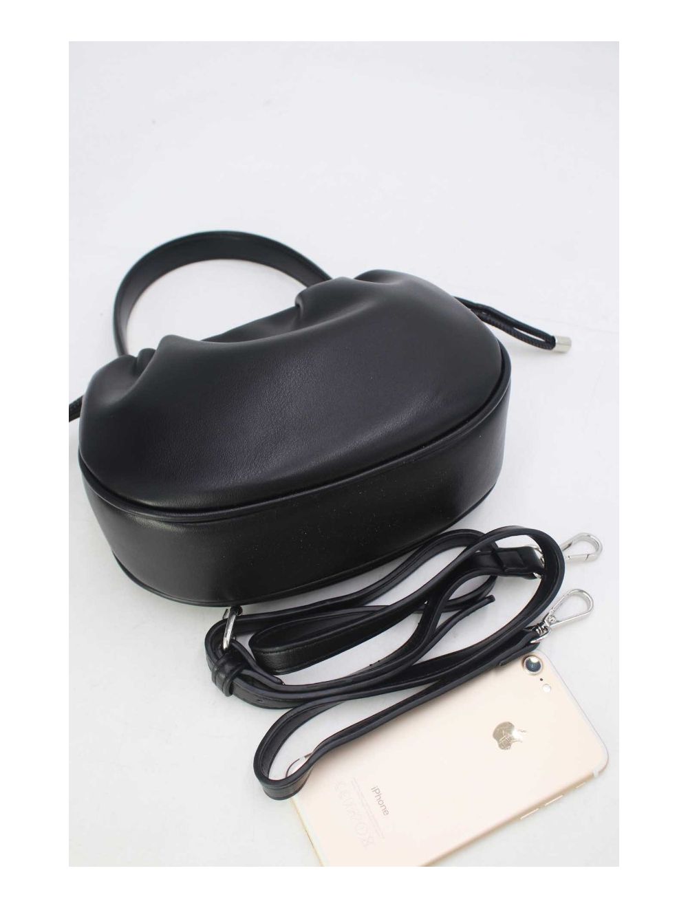 Tom&eva Petit Sac à Main Effet Cuir D'Agneau 24P-5992-Noir