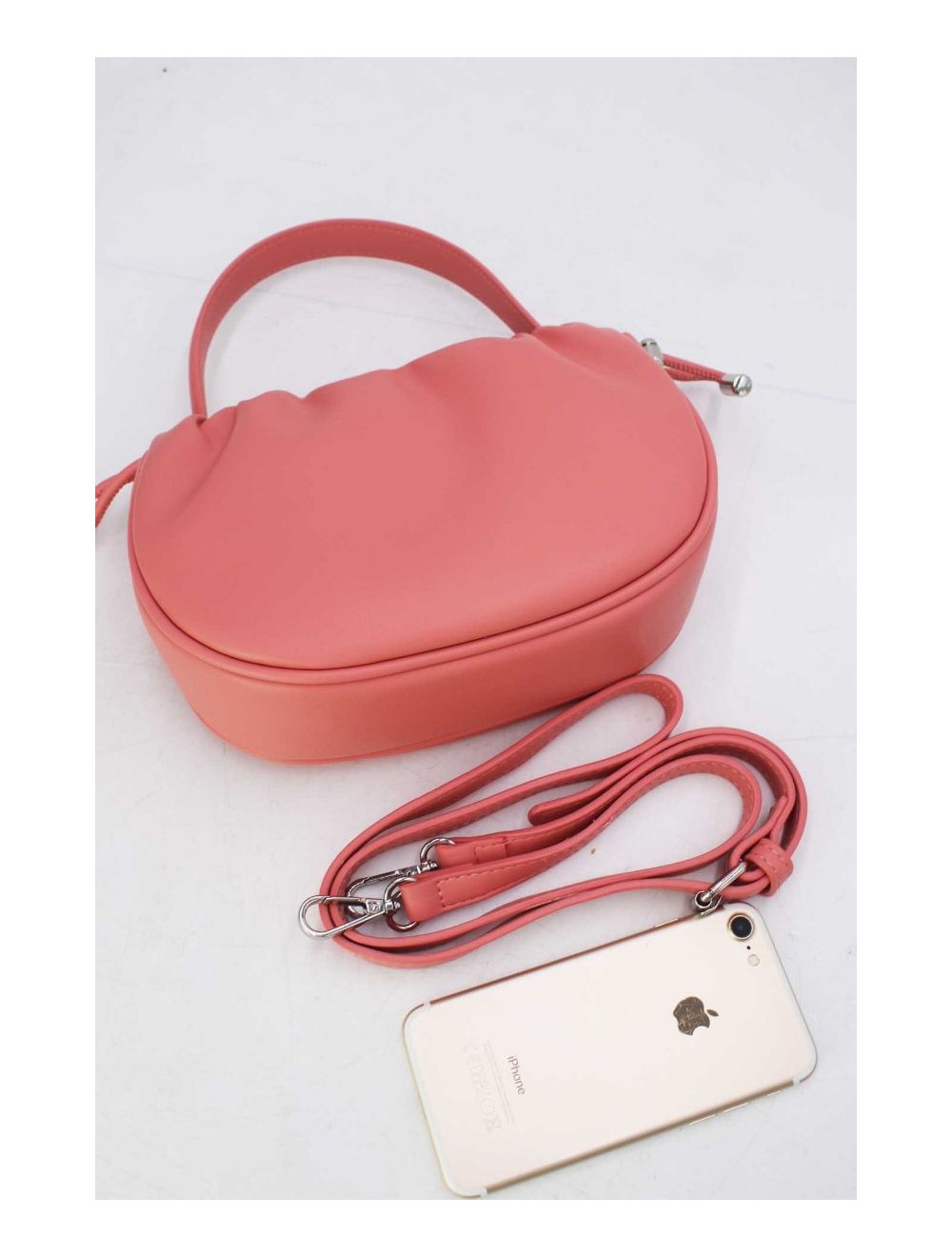 Tom&eva Petit Sac à Main Effet Cuir D'Agneau 24P-5992-Pink