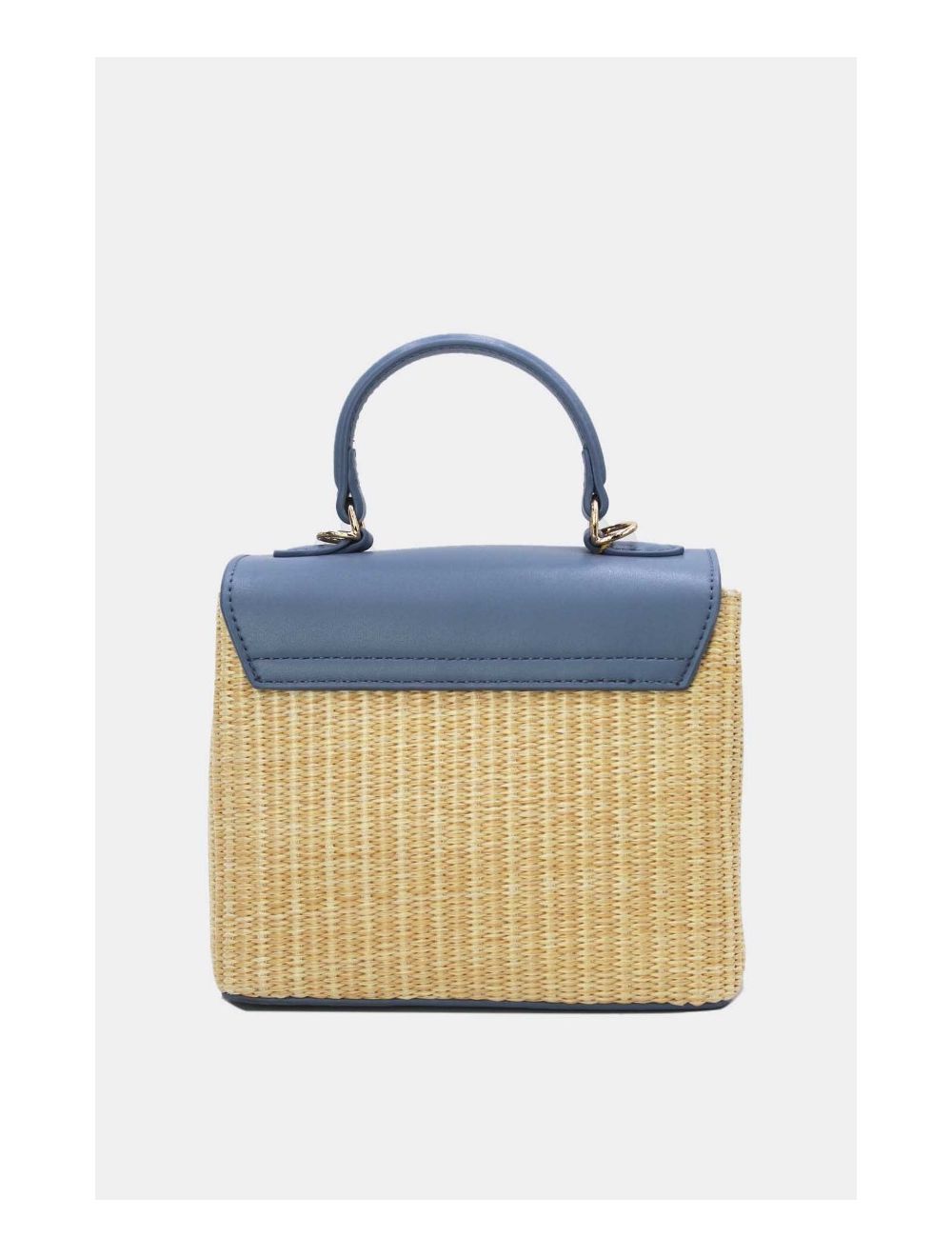 Tom&eva Petit Sac à Main Effet Paille 24P-5926A-Apricot/Blue