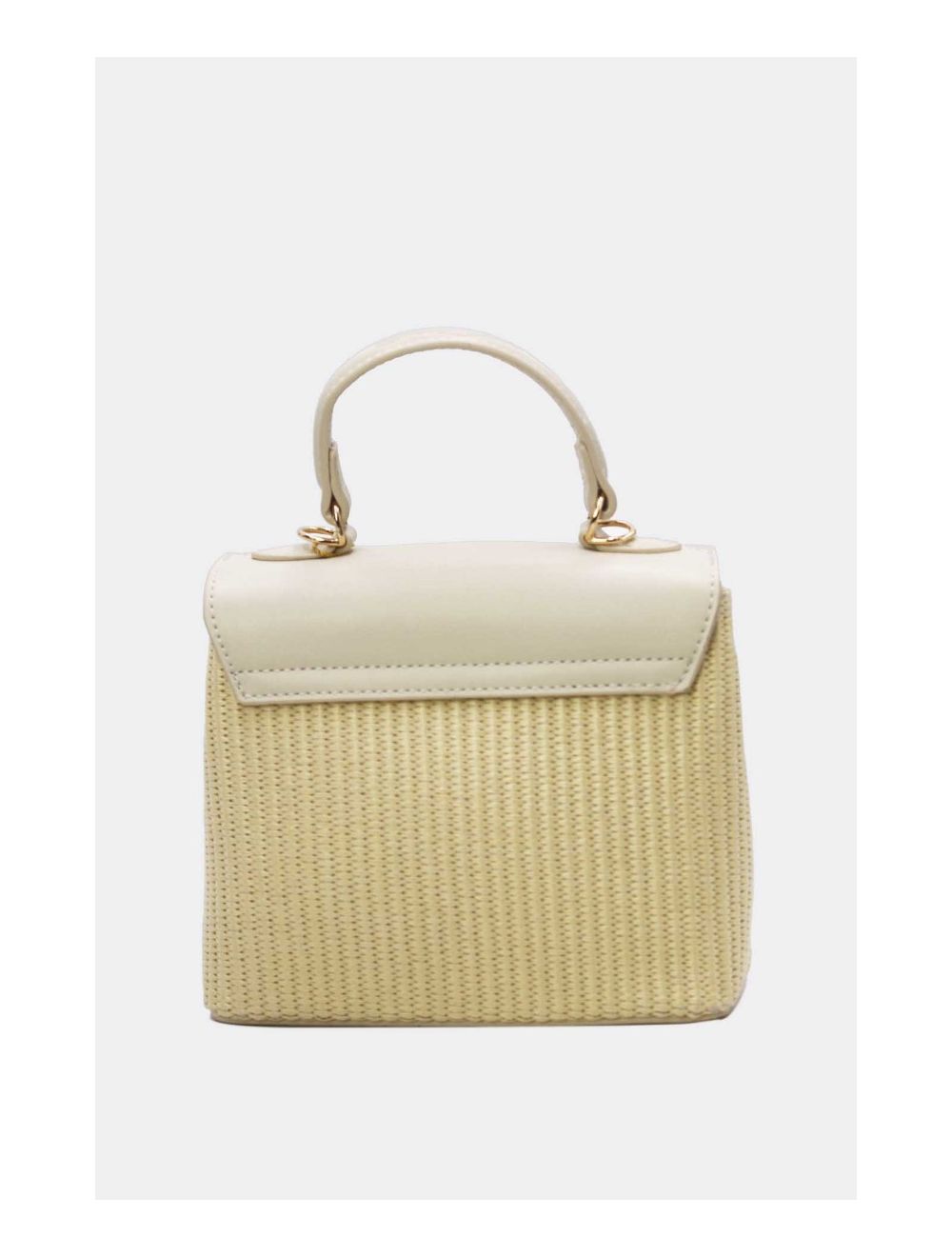 Tom&eva Petit Sac à Main Effet Paille 24P-5926A-Beige/Beige