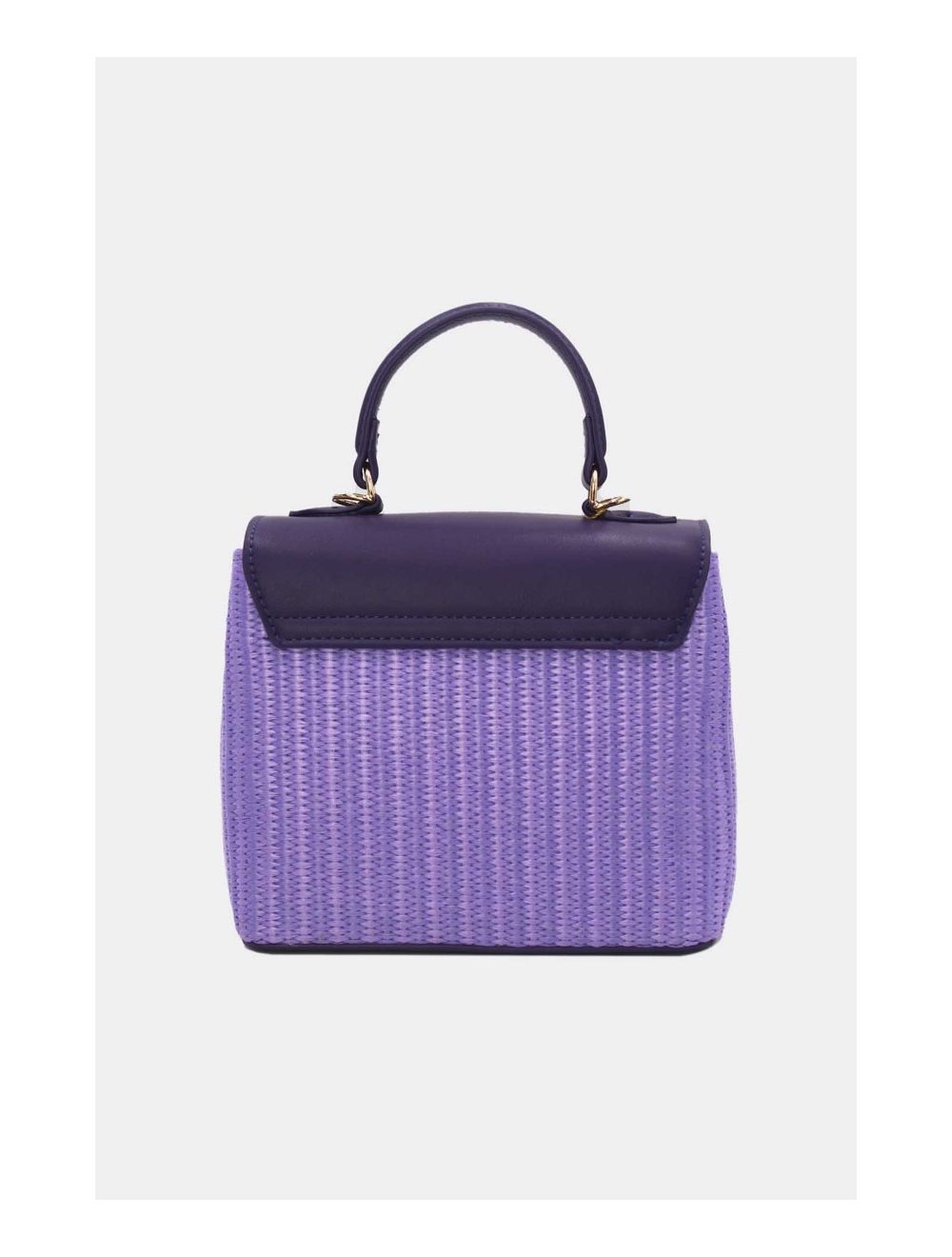 Tom&eva Petit Sac à Main Effet Paille 24P-5926A-Purple/Purple