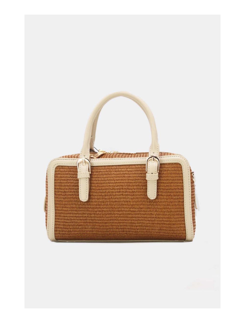 Tom&eva Petit Sac à Main Effet Paille 24P-6021-Abricot