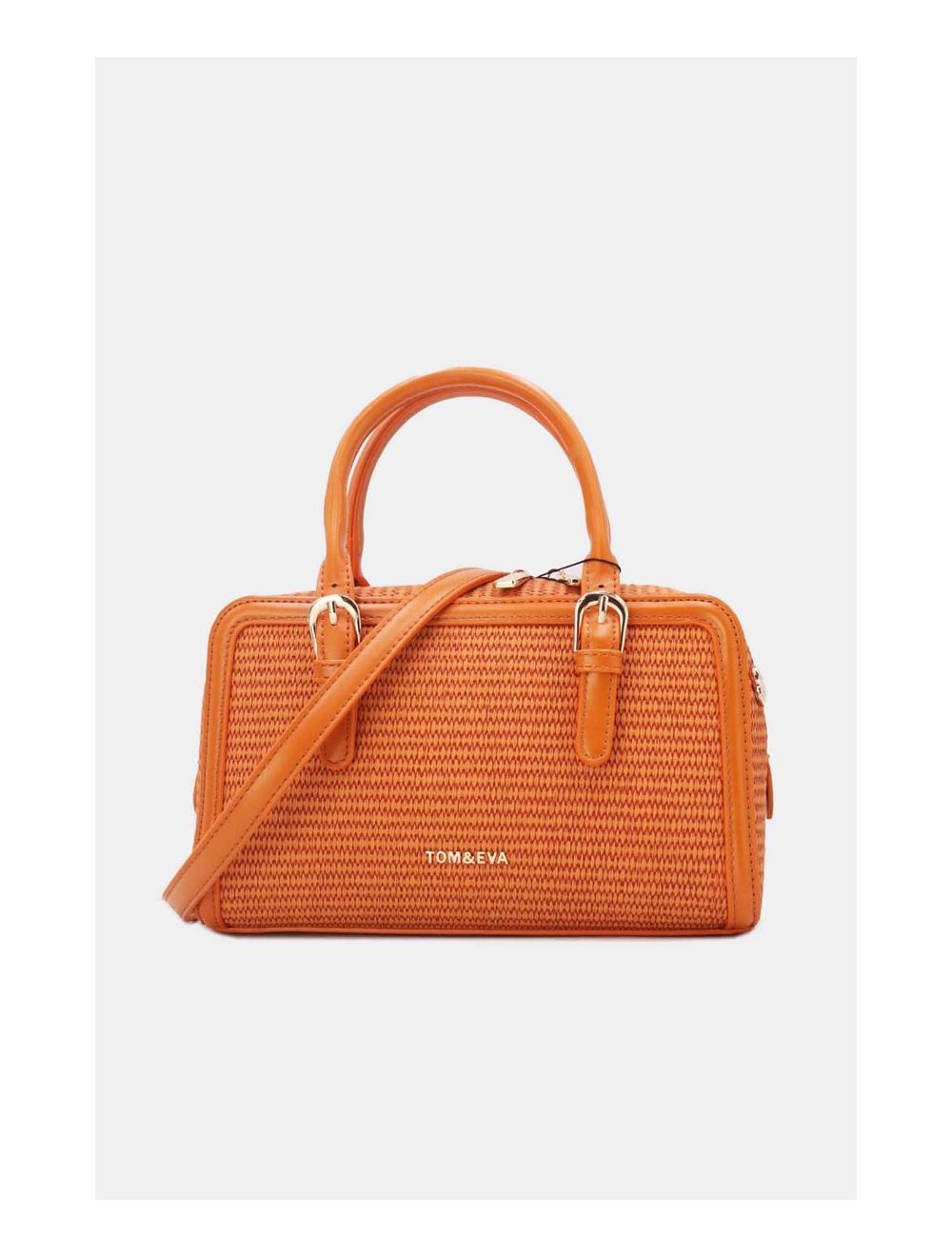 Tom&eva Petit Sac à Main Effet Paille 24P-6021-Orange