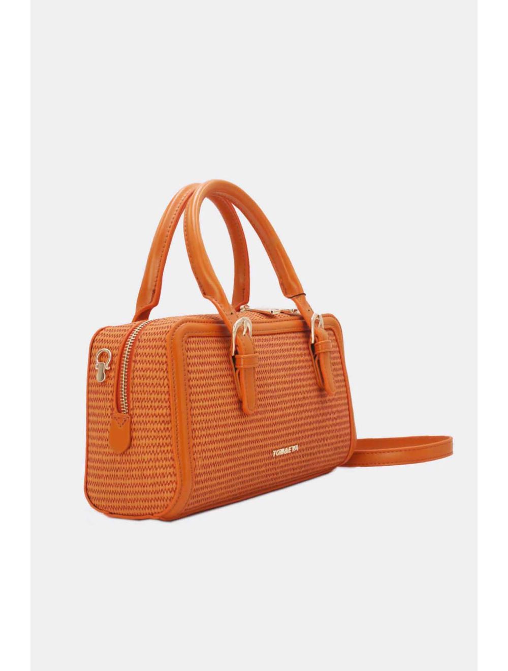Tom&eva Petit Sac à Main Effet Paille 24P-6021-Orange