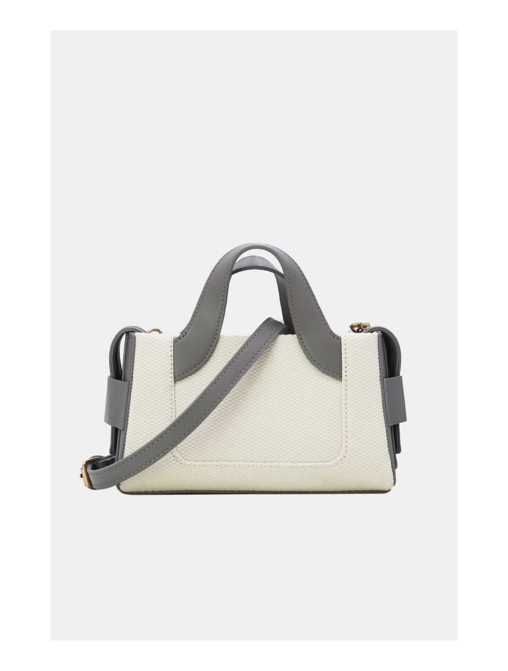 Tom&eva Petit Sac à Main Effet Paille Style Vintage 24P-6064-Gris