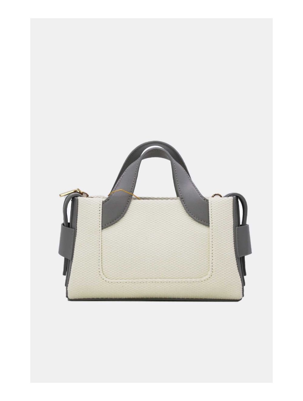 Tom&eva Petit Sac à Main Effet Paille Style Vintage 24P-6064-Gris