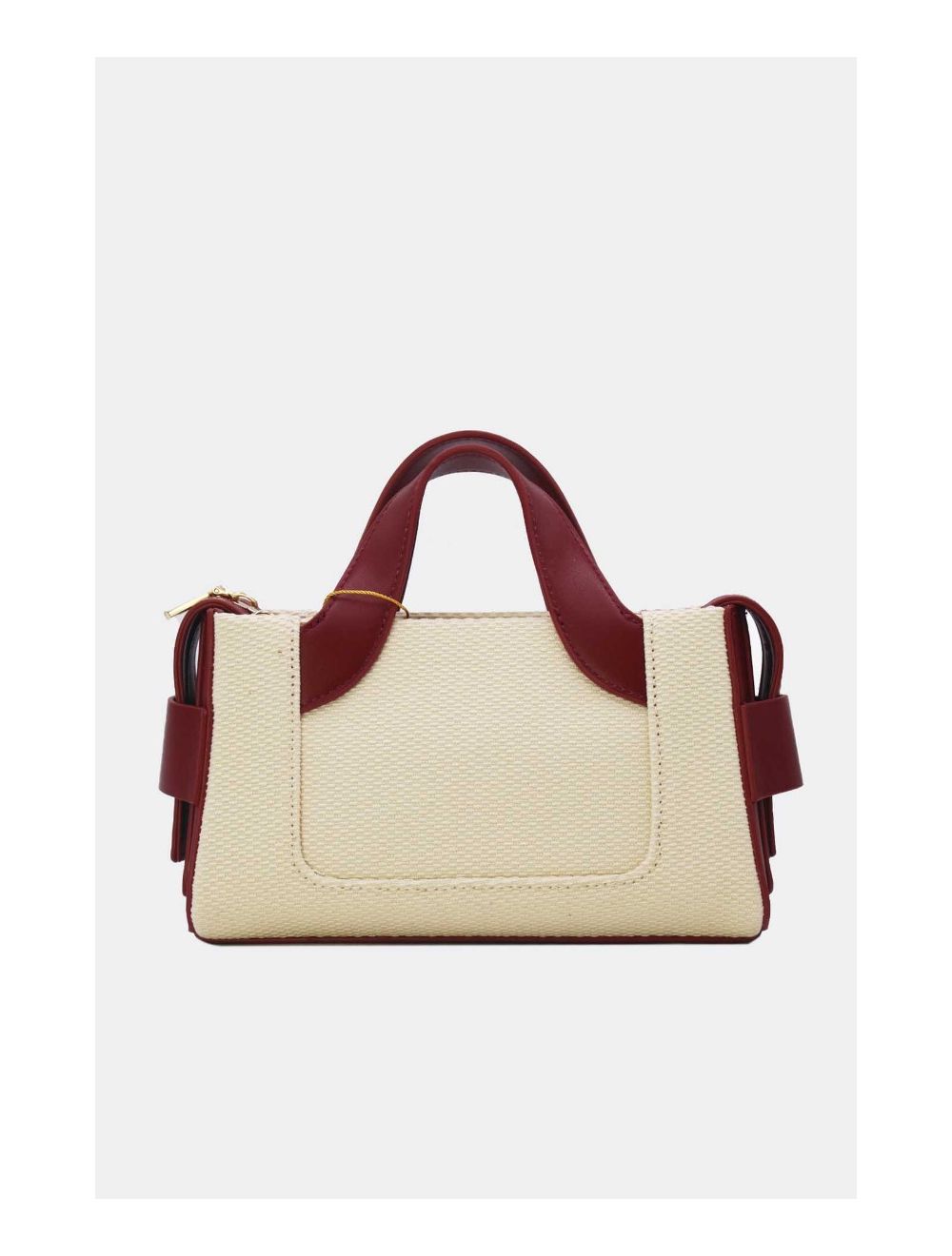 Tom&eva Petit Sac à Main Effet Paille Style Vintage 24P-6064-Rouge