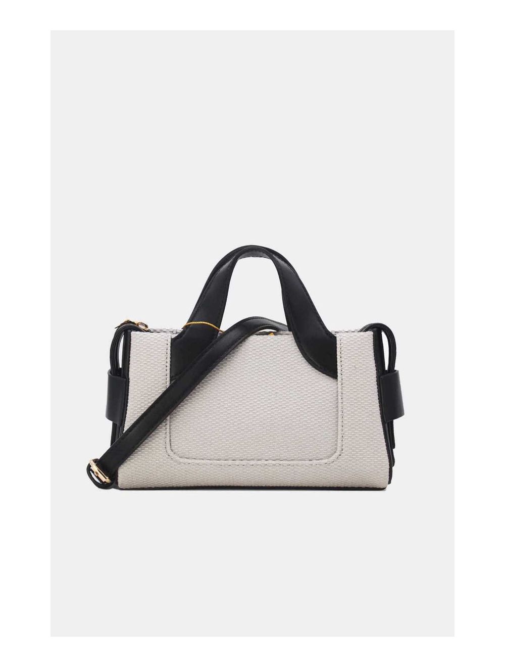 tom&eva Petit Sac à Main Effet Paille Style Vintage 24P-6064-Noir