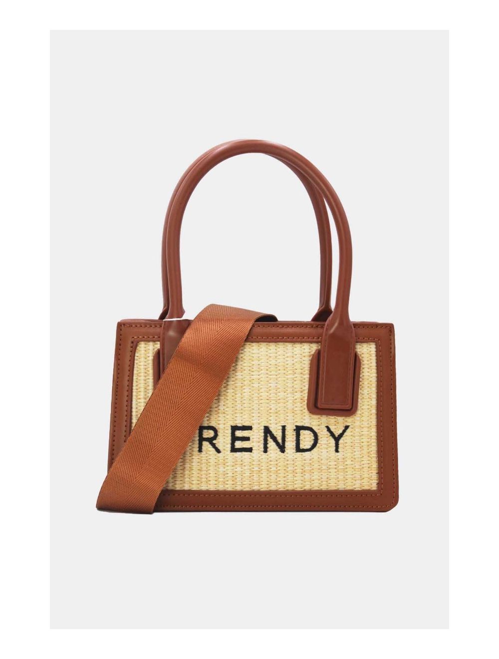 Tom&eva Petit Sac à Main Effet Paille Style Vintage 24P-6060-Café