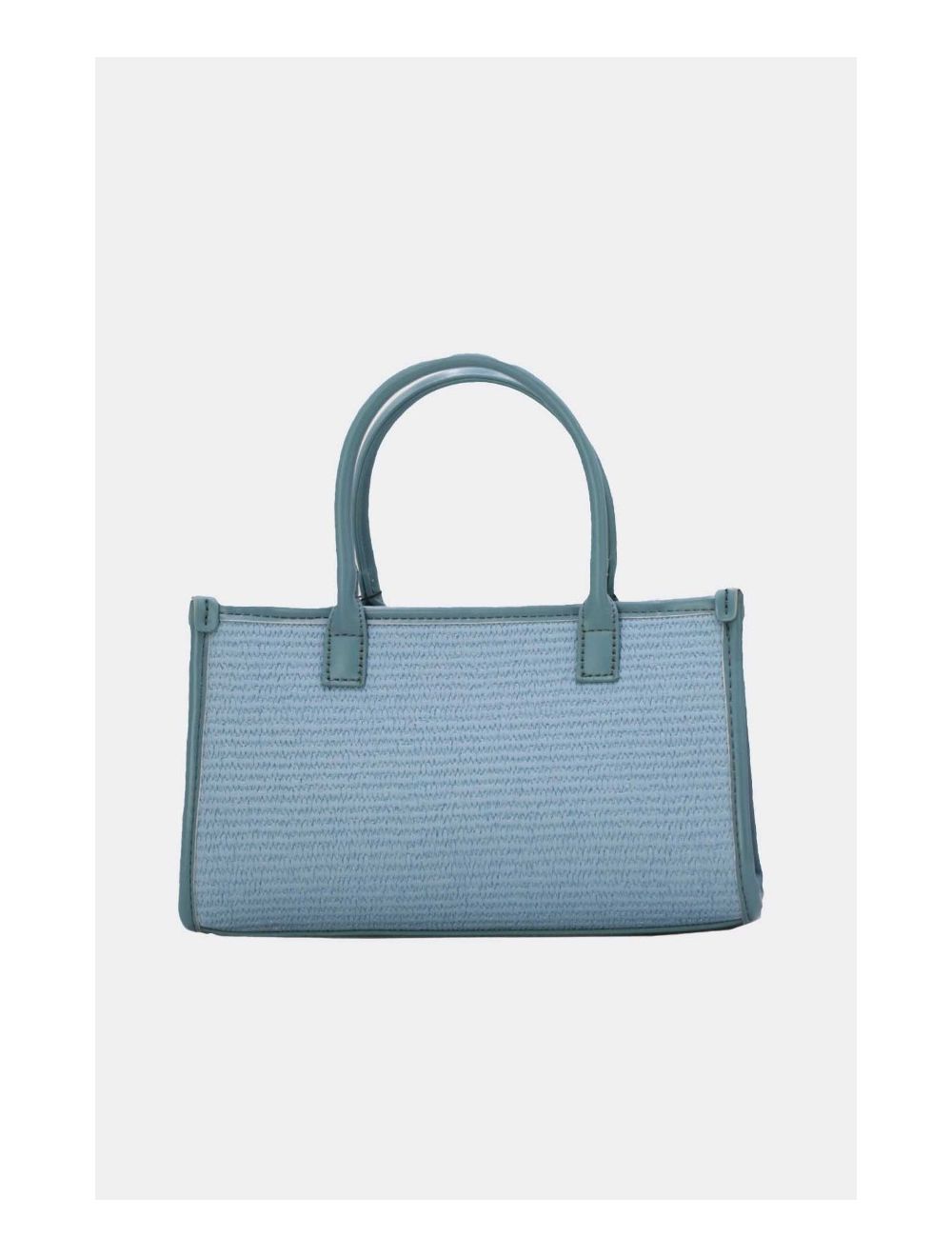 Tom&eva Petit Sac à Main Effet Paille Style Vintage 24P-6020-Bleu