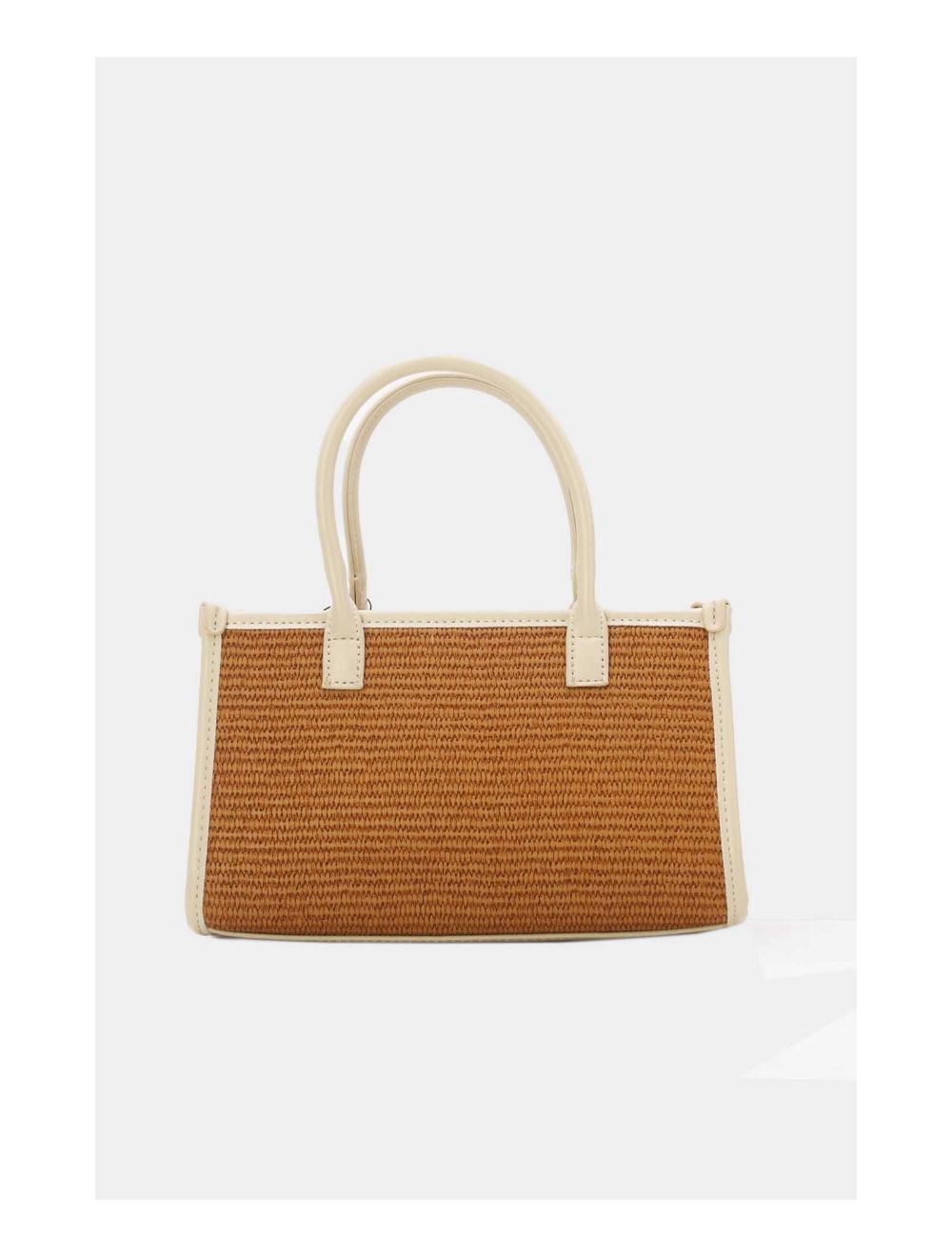 Tom&eva Petit Sac à Main Effet Paille Style Vintage 24P-6020-Abricot