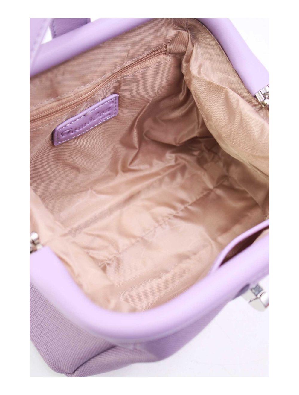 tom&eva Petit Sac à Main Effet Tissu 24P-6019-Purple