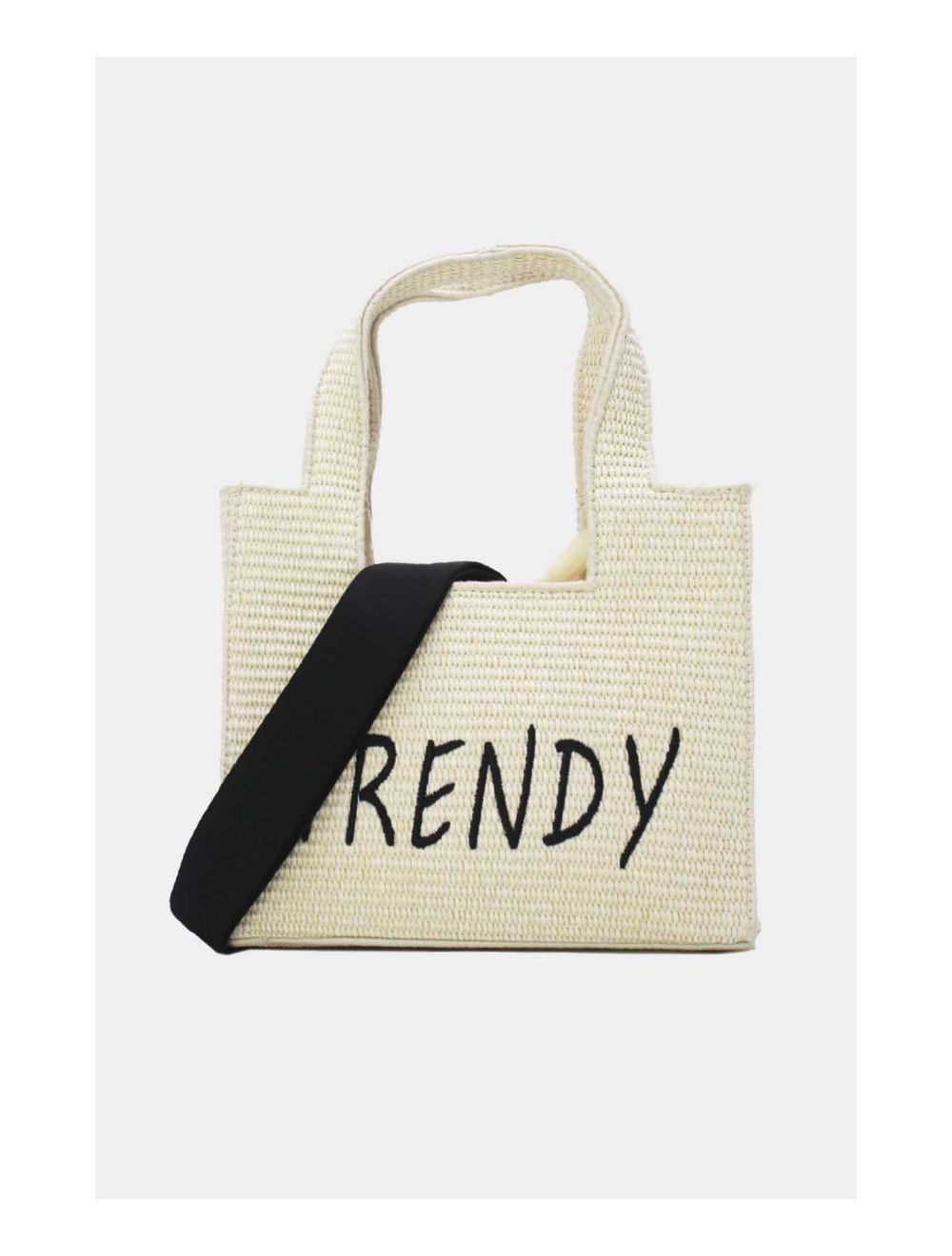 Tom&eva Petit Sac à Main En Paille Minimaliste 24P-6082-Beige/BK