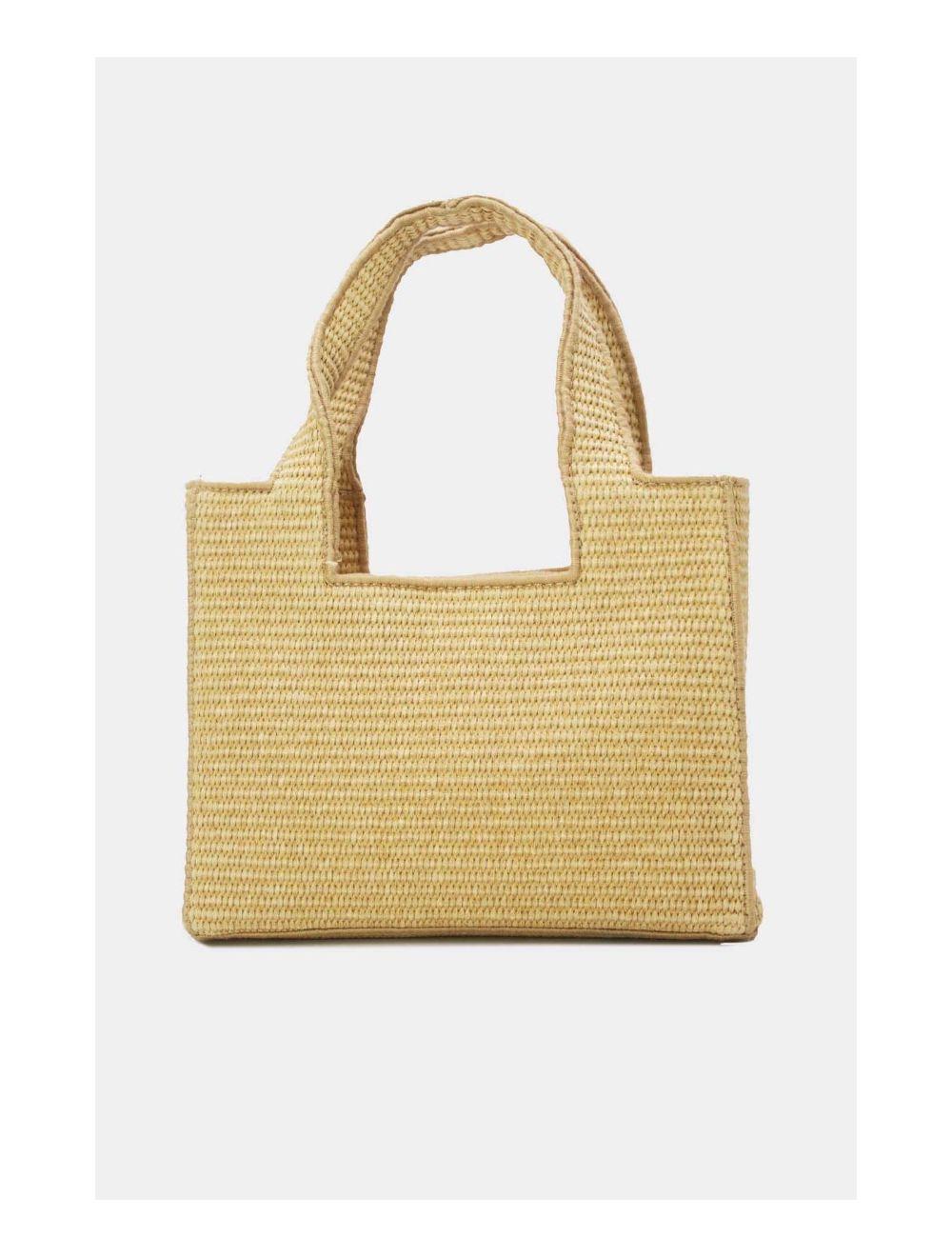 Tom&eva Petit Sac à Main En Paille Minimaliste 24P-6082-Khaki/BR