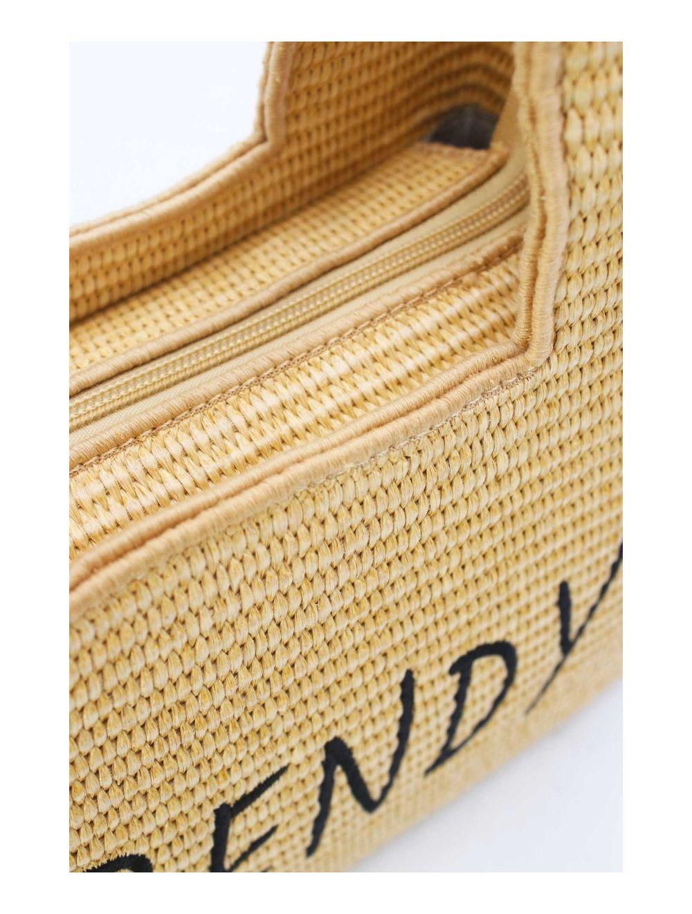 tom&eva Petit Sac à Main En Paille Minimaliste 24P-6082-Khaki/KH