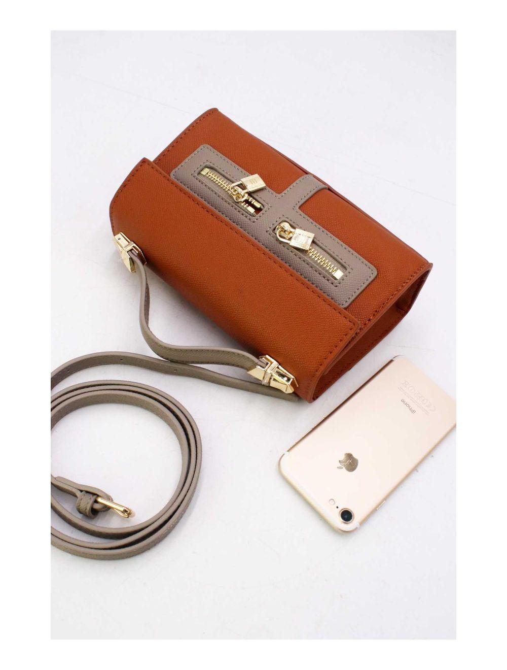 Tom&eva Petit Sac à Main Orné Lock 24P-5953-Brown/khaki
